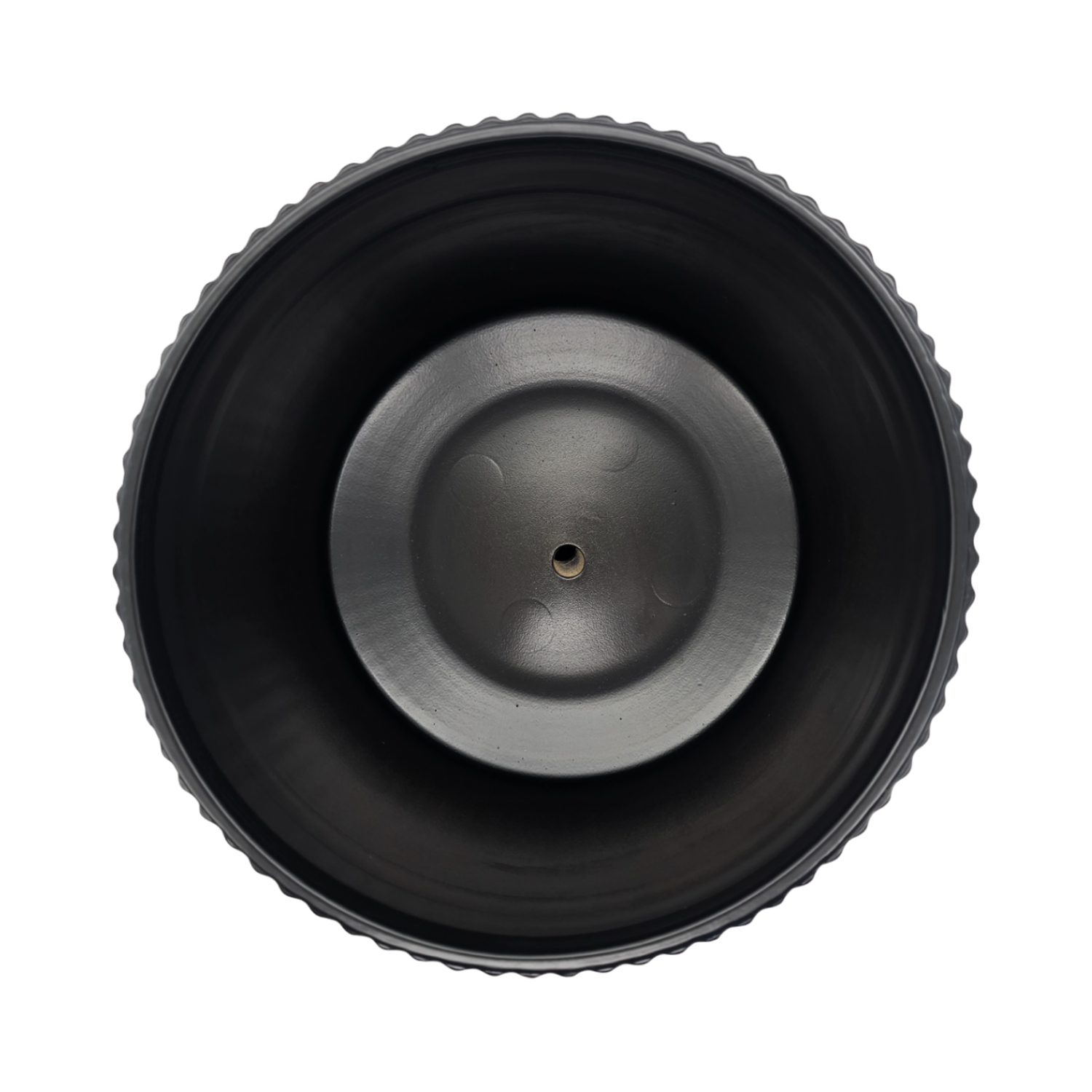 Macetero Maceta Ceramica Estilo Nordico Negro Base Conica-4