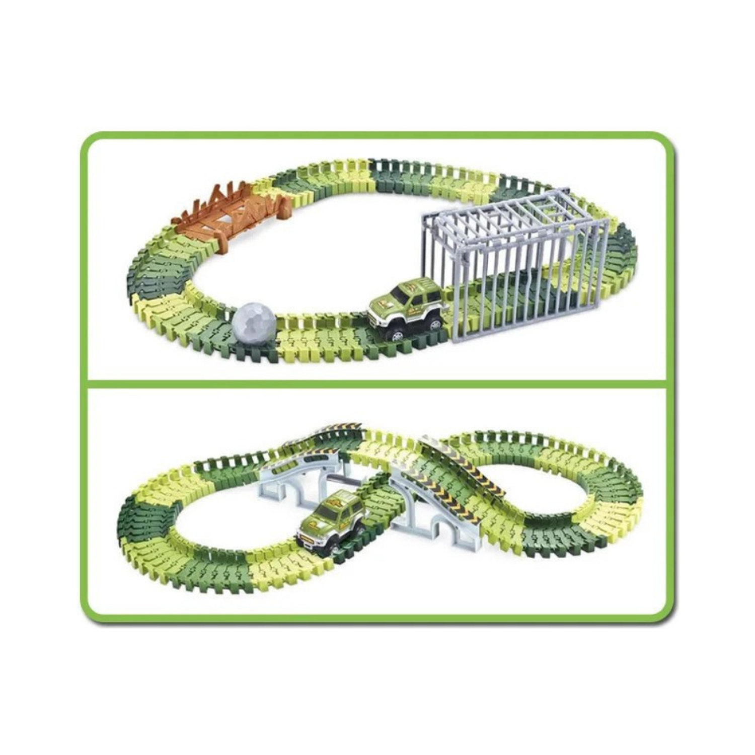 Pista de Carreras Juguete de Dinosaurios Infantil 144 Piezas-6