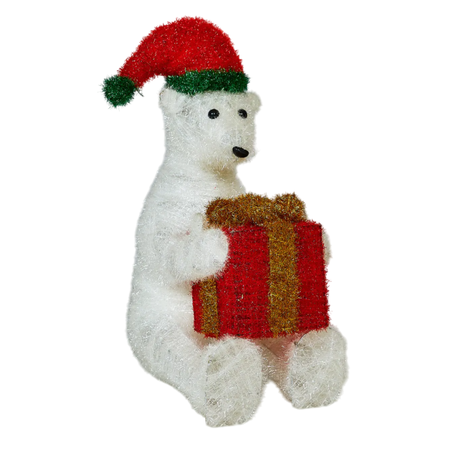 Oso Polar Navideño De Navidad 80 CM Luz Led Calida-0