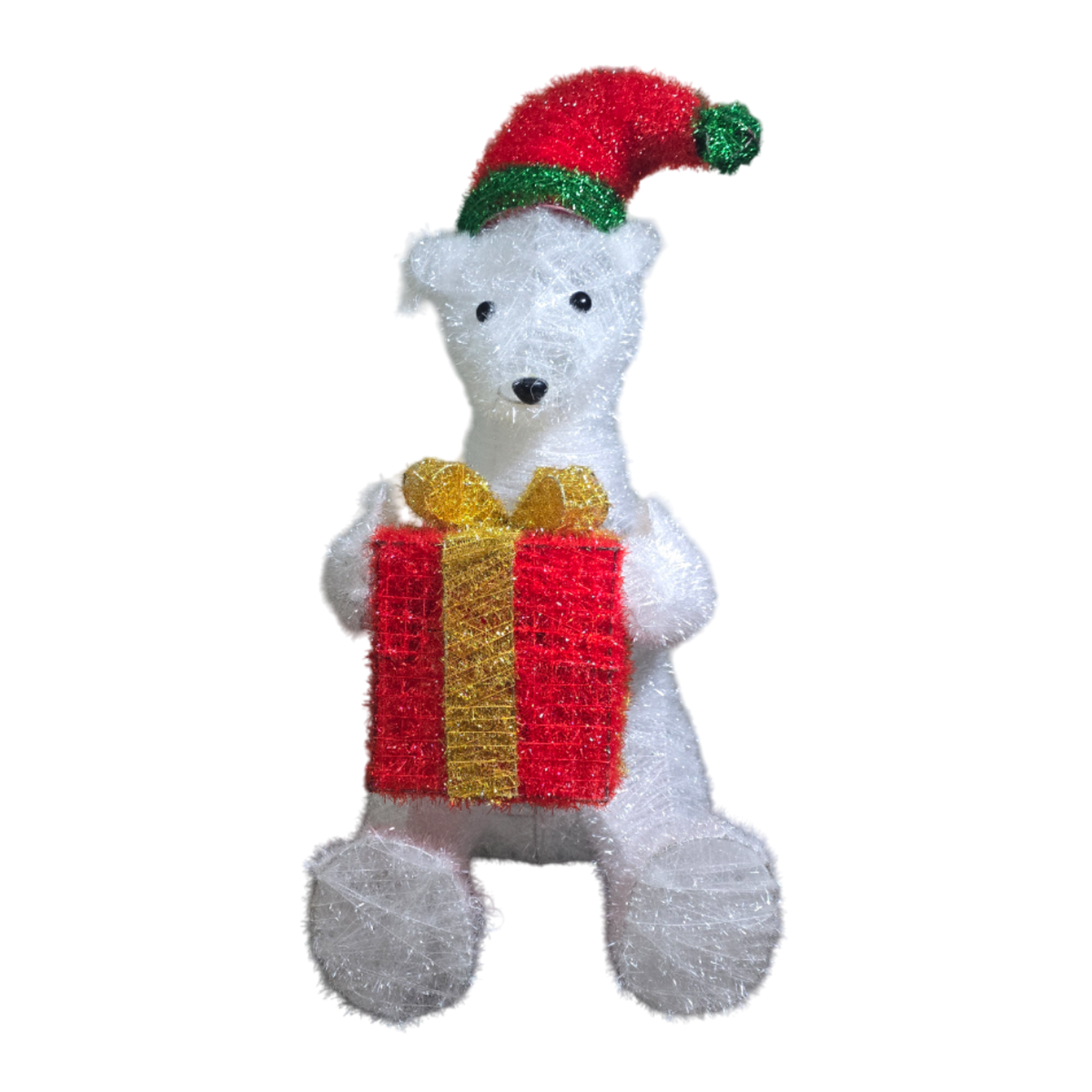 Oso Polar Navideño De Navidad 80 CM Luz Led Calida-3