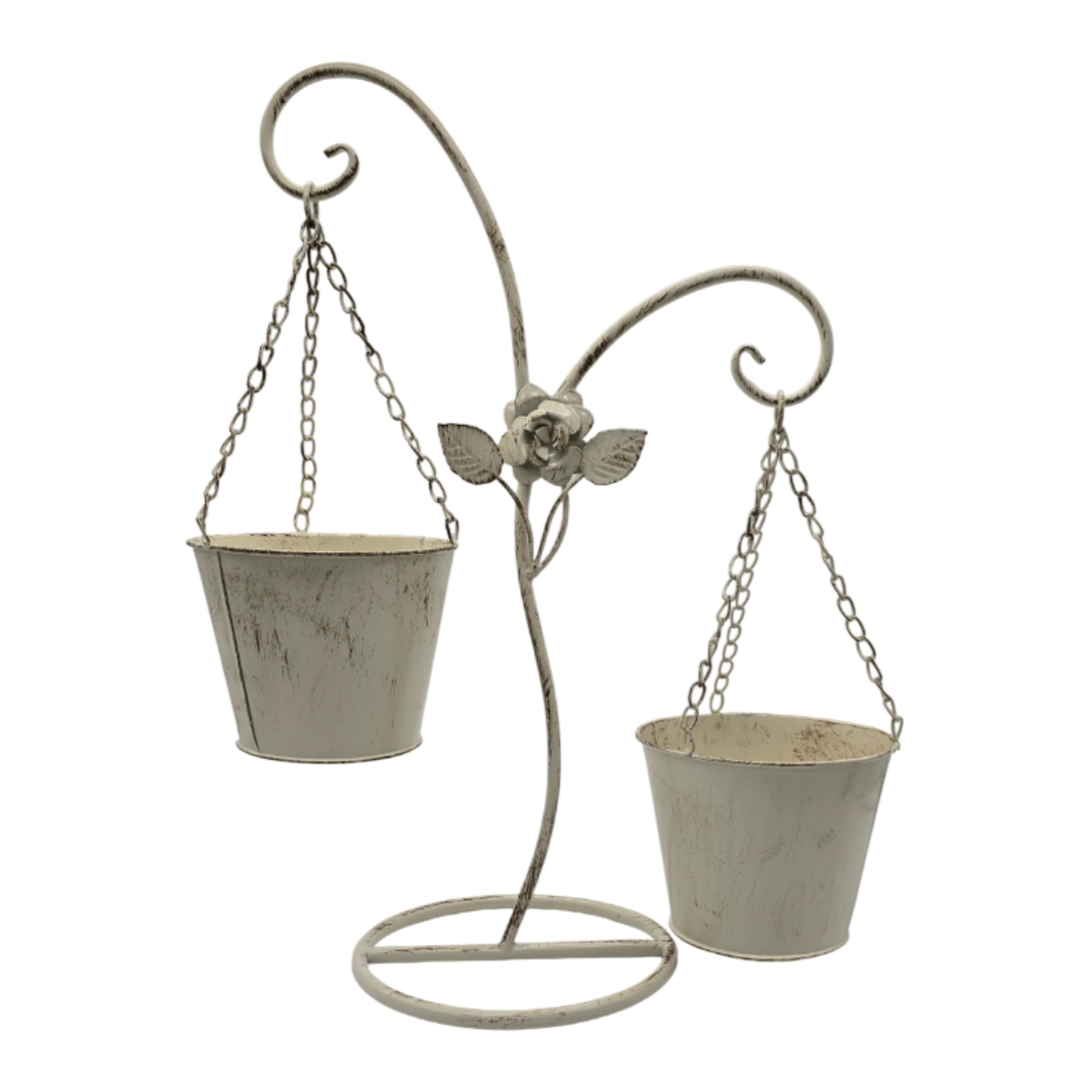 Porta Macetero Pedestal Colgante Beige Vintage Maceta Planta-6