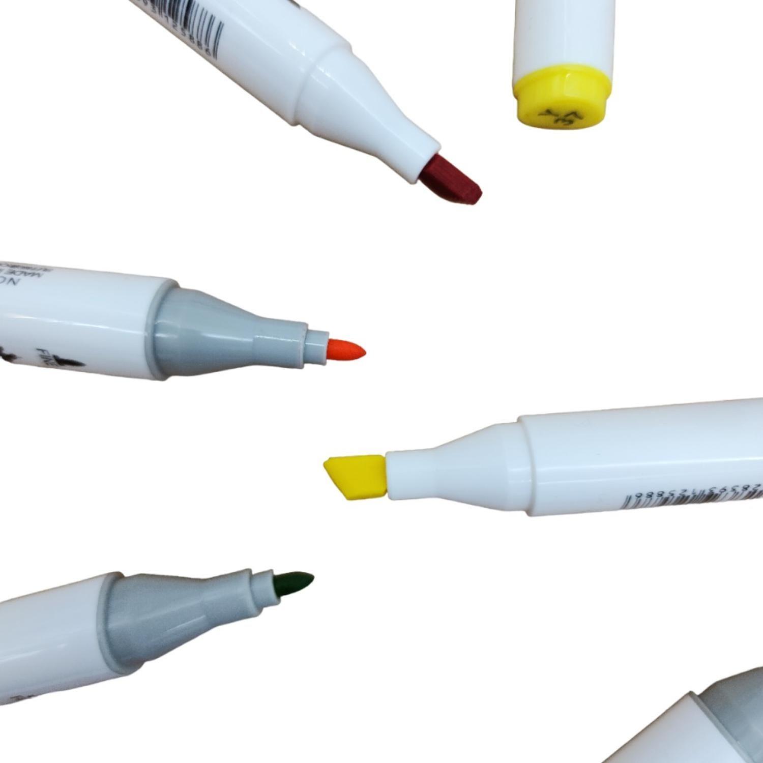 Set Marcadores Doble Punta 18 Lapices Plumones Arte Marker-5