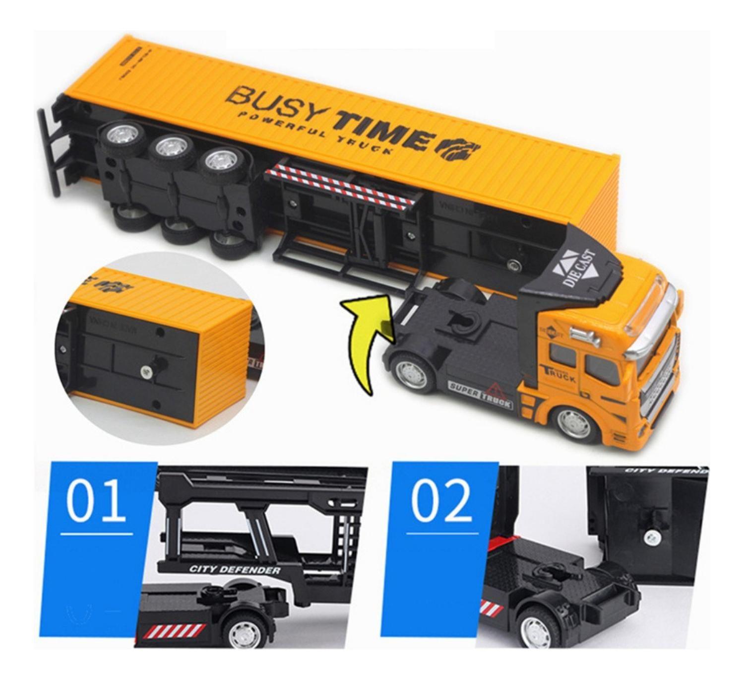 Camión Contenedor Aleación 1:48 Modelo Coche Juguete-2