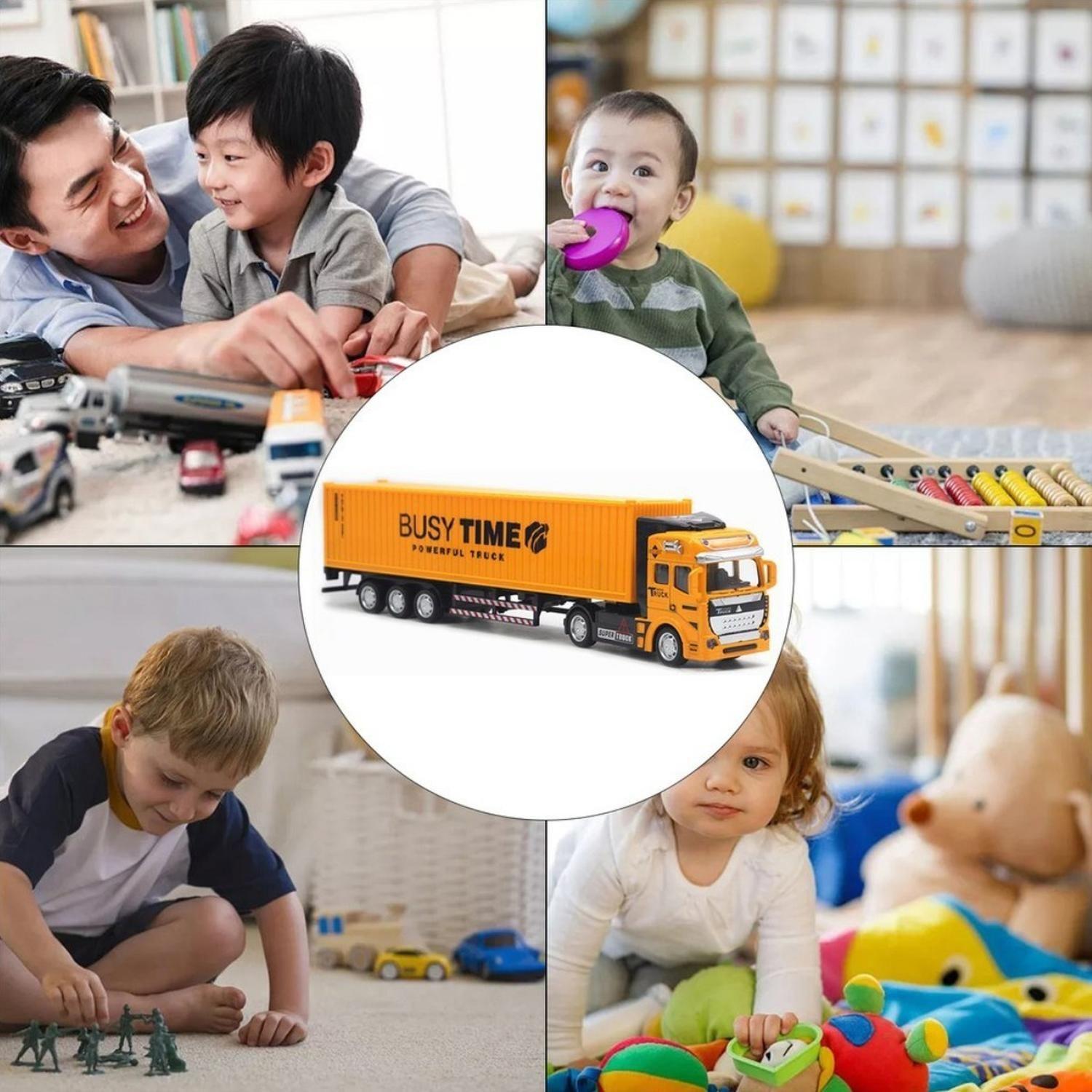 Camión Contenedor Aleación 1:48 Modelo Coche Juguete-4