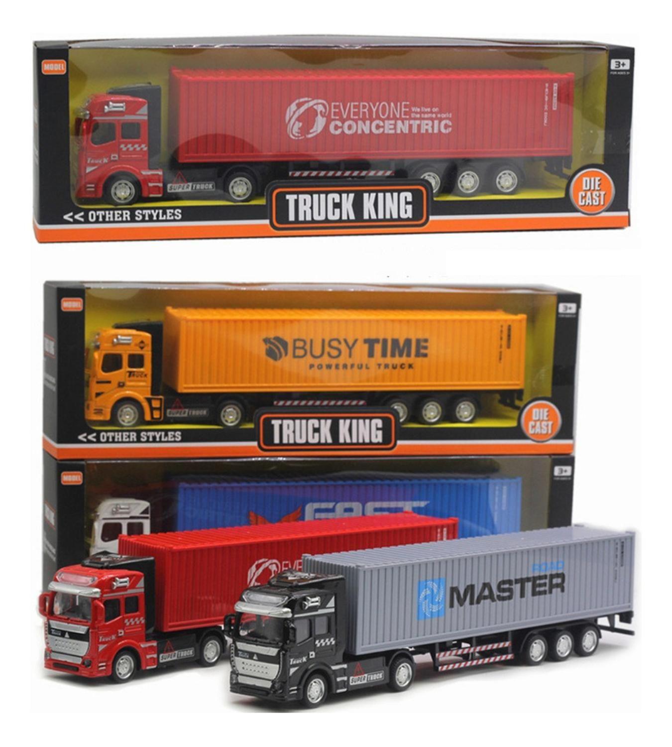 Camión Contenedor Aleación 1:48 Modelo Coche Juguete-5