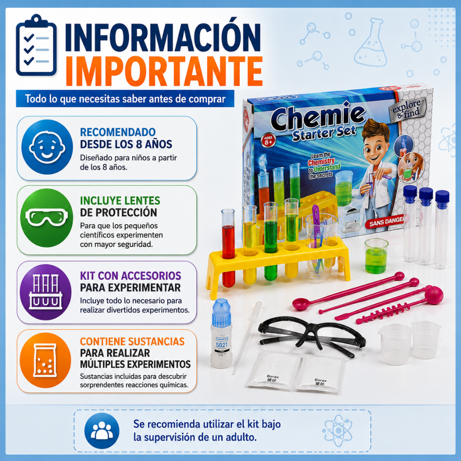 Mi Primer Kit De Química Experimentos Científicos Infantil-5