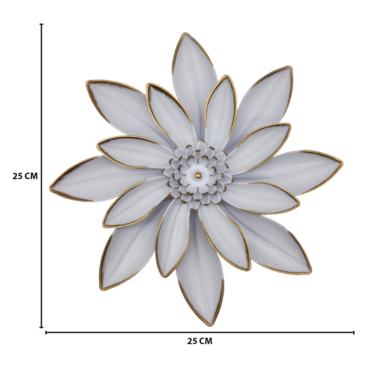 Set 4 Marcos De Espejos Flor De Loto Decorativo Blanco Deco-7