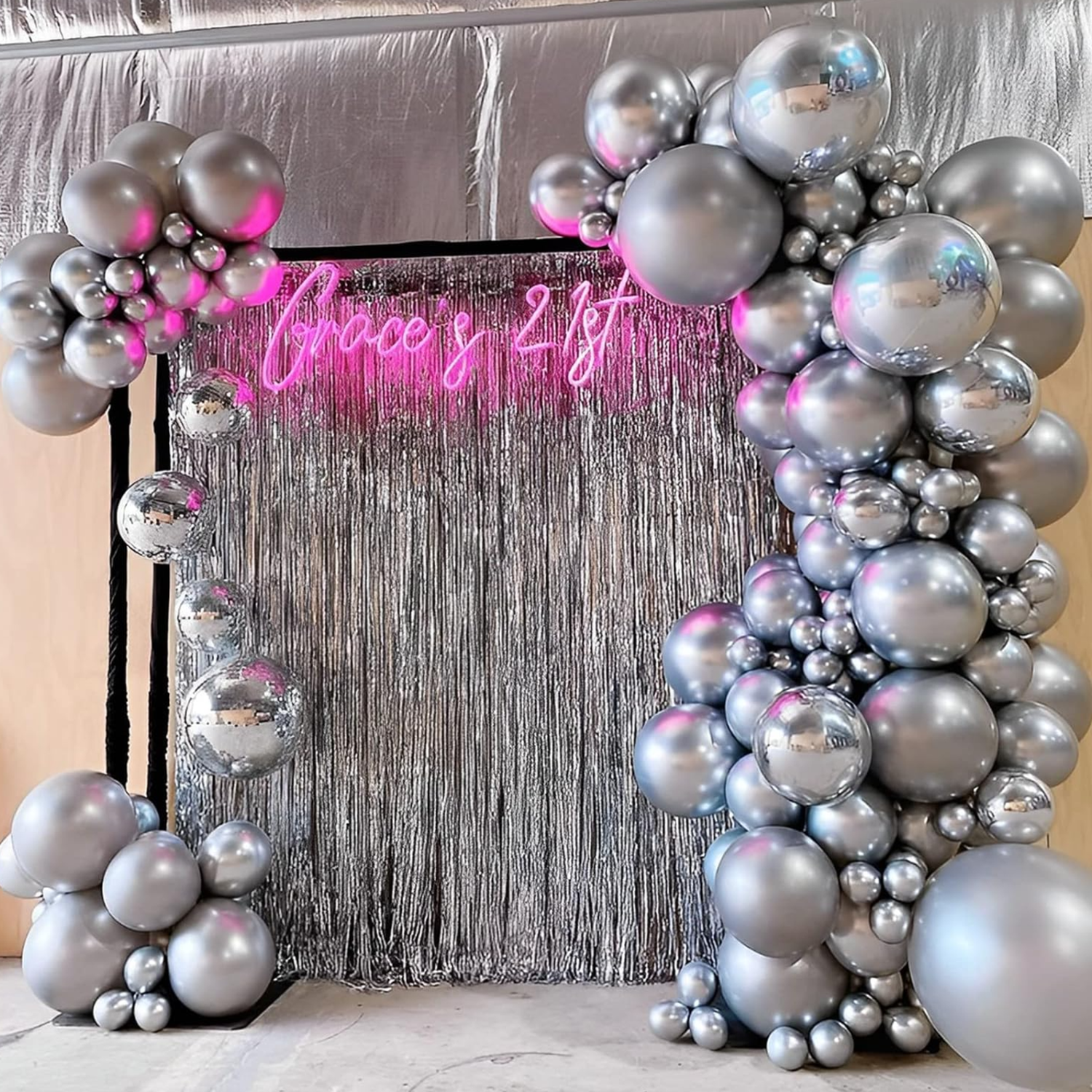 Globos 50 Unidades Color Plateado Tamaño 30 Cm-5
