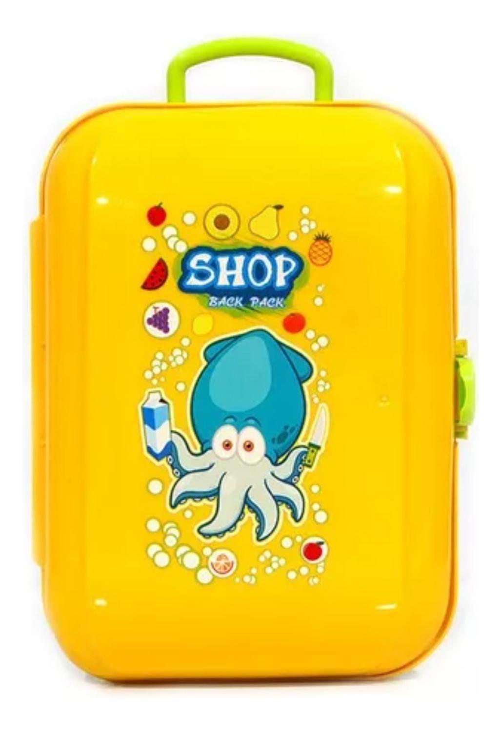 Set Maleta Maletin Infantil Cocina Amarilla Niños Juegos-6