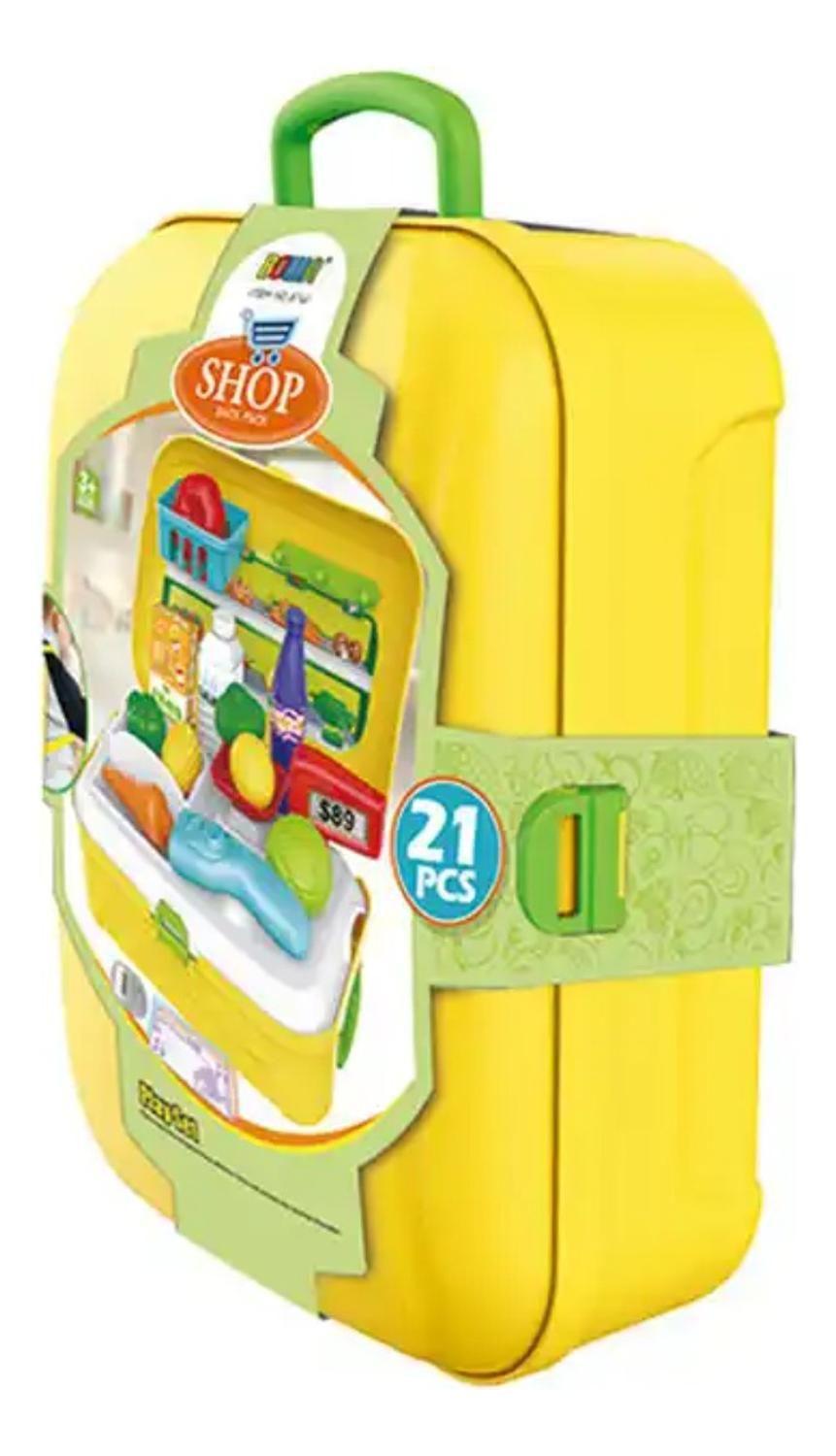 Set Maleta Maletin Infantil Cocina Amarilla Niños Juegos-7