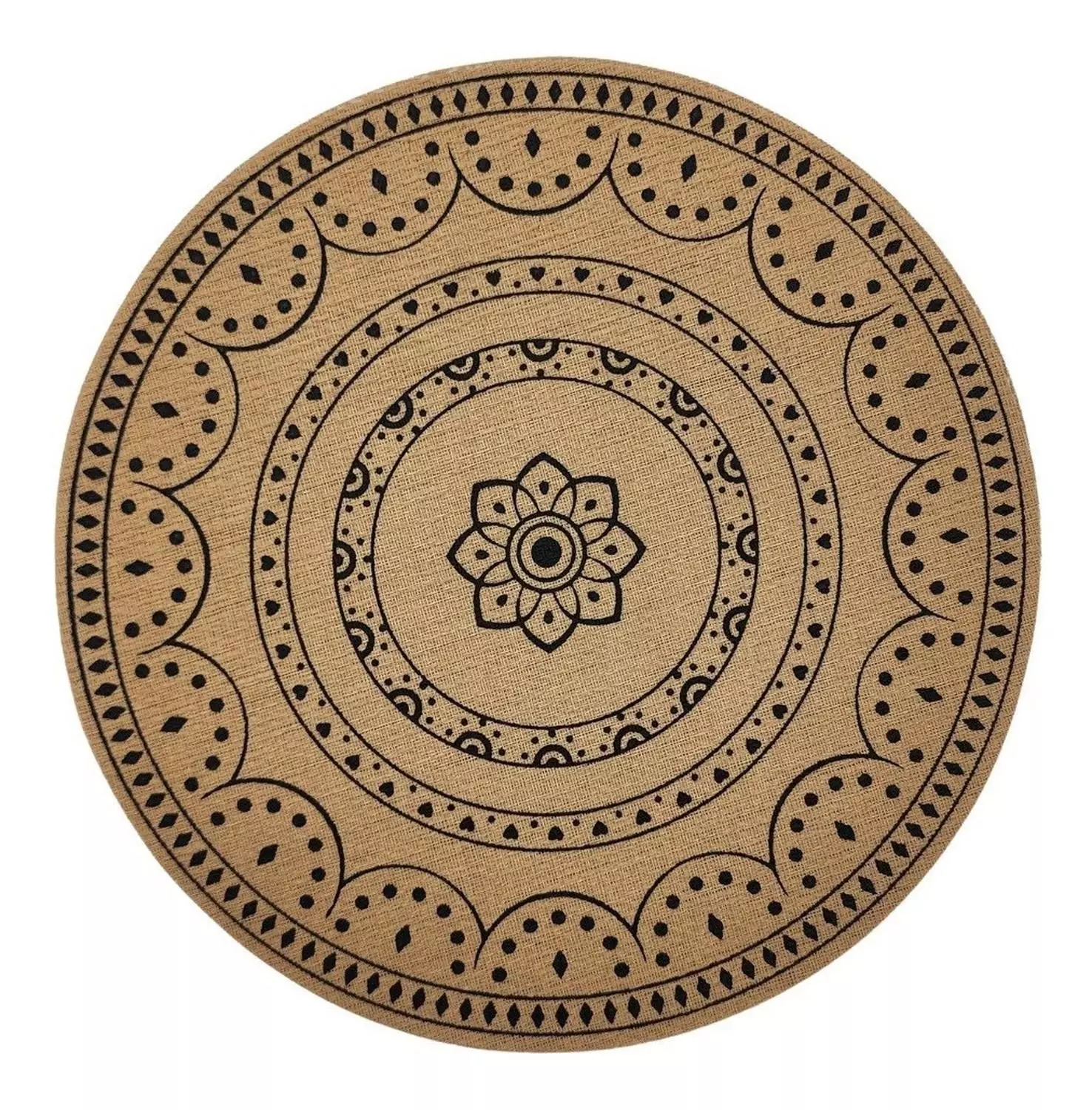 Set 6 Individuales Circulares Pvc Antideslizantes Diseño-1
