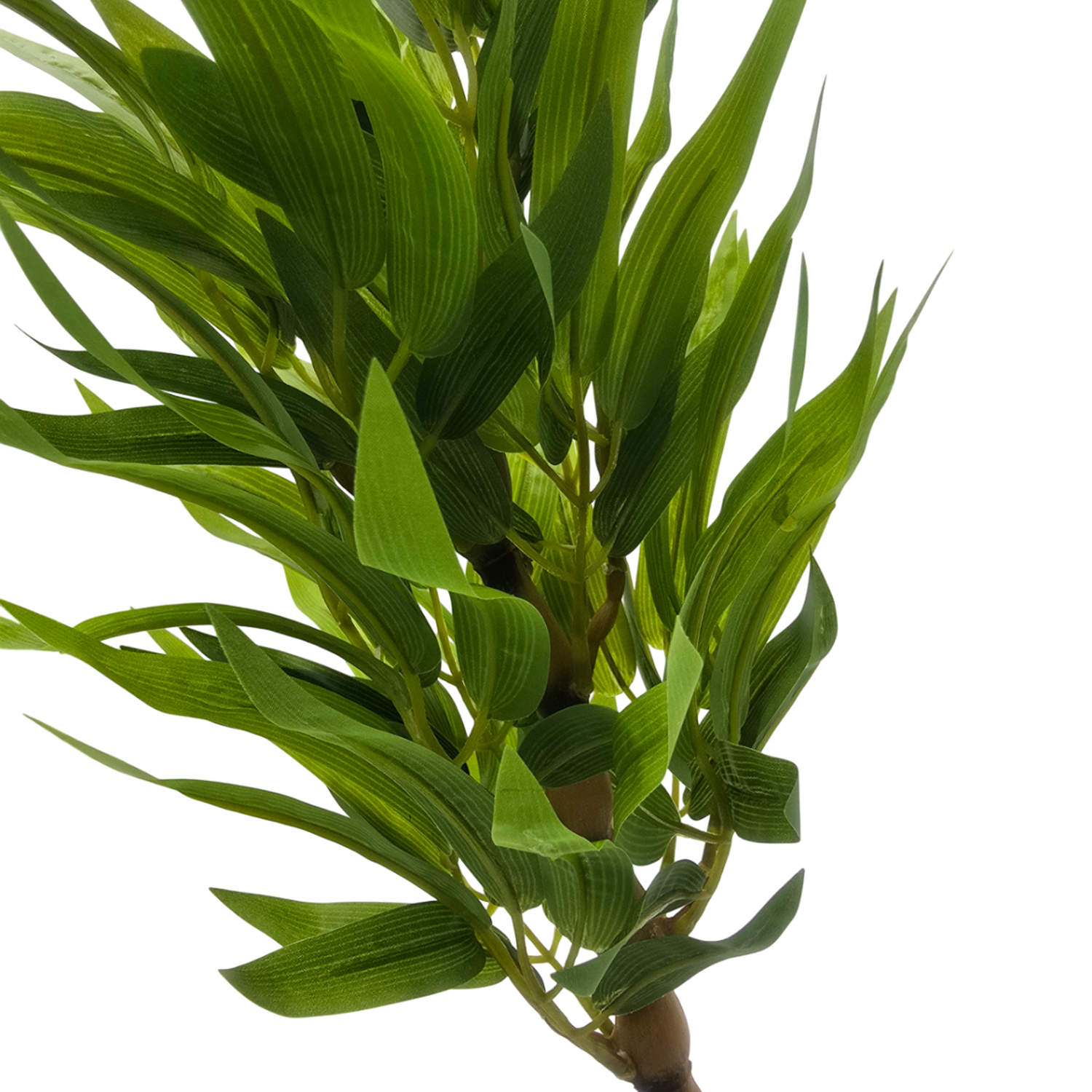 Planta Artificial Bambu Decorativa Macetero Plastico Blanco-4