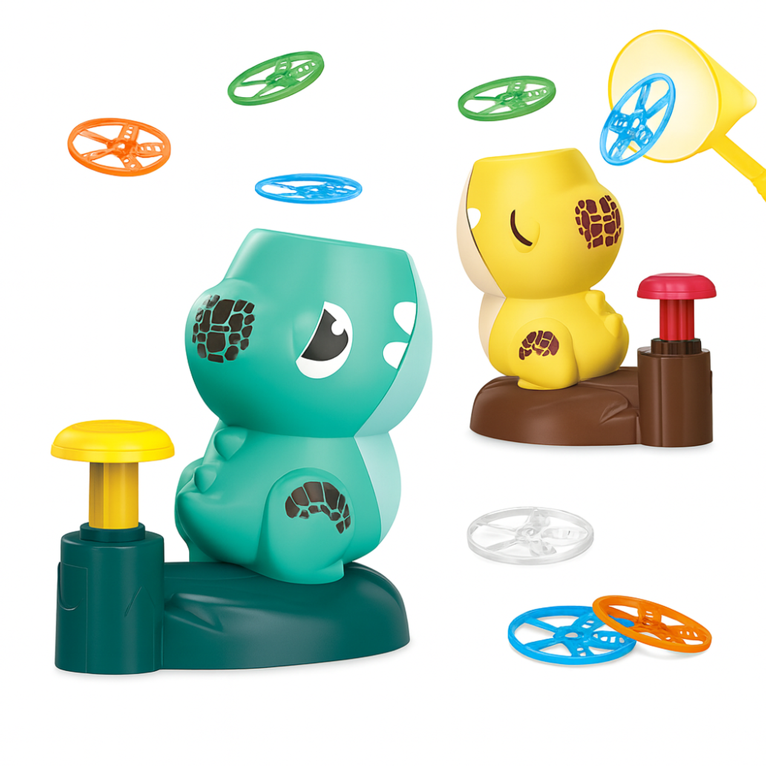 Juguete Lanzador de Discos Voladores Frisbee Dinosaurio-2