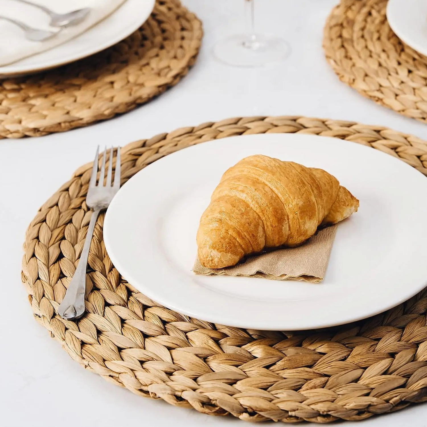 Set 6 Individuales Redondos Para Comedor Terraza Manteles-5