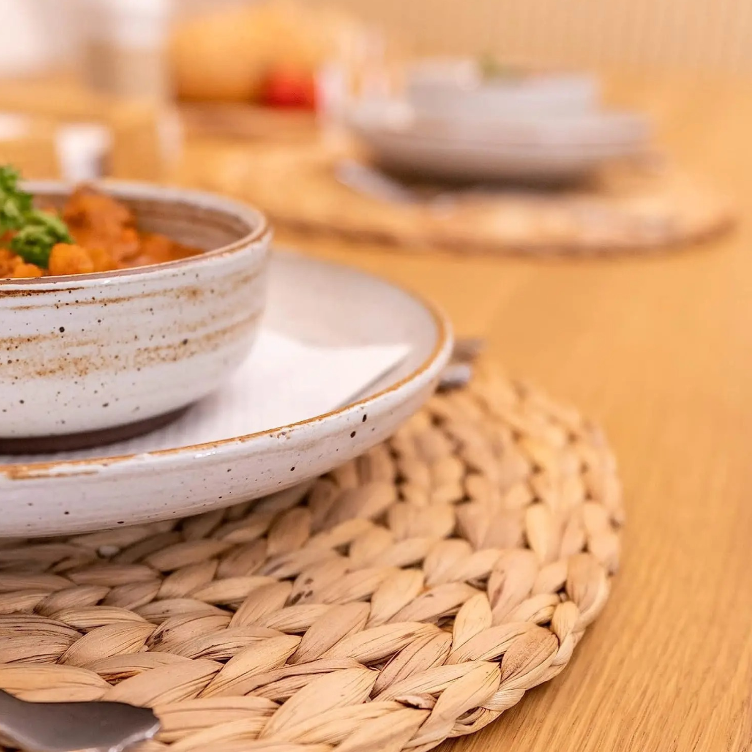 Set 6 Individuales Redondos Para Comedor Terraza Manteles-7