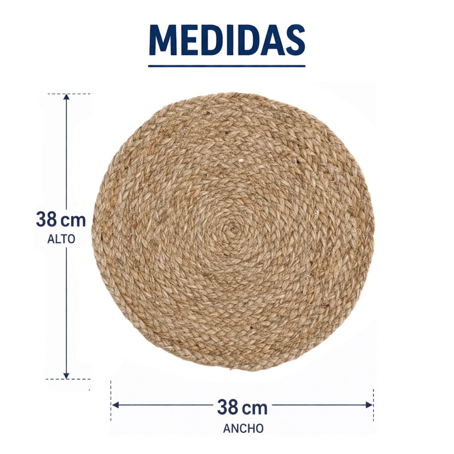 Set 6 Individuales Redondos Para Comedor Terraza Manteles-8