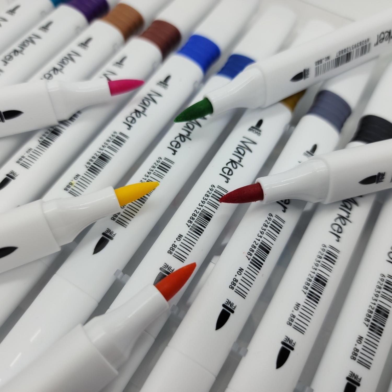 Set 12 Marcadores Triangulares Doble Punta En Base A Agua-7