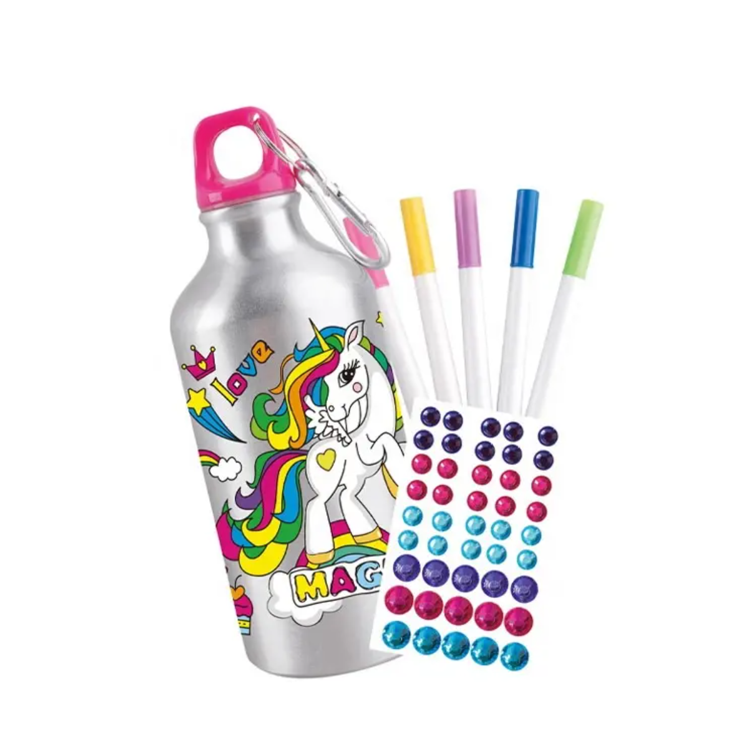 Pinta y Decora Tu Propia Botella De Agua Regalo Para Niñas-0