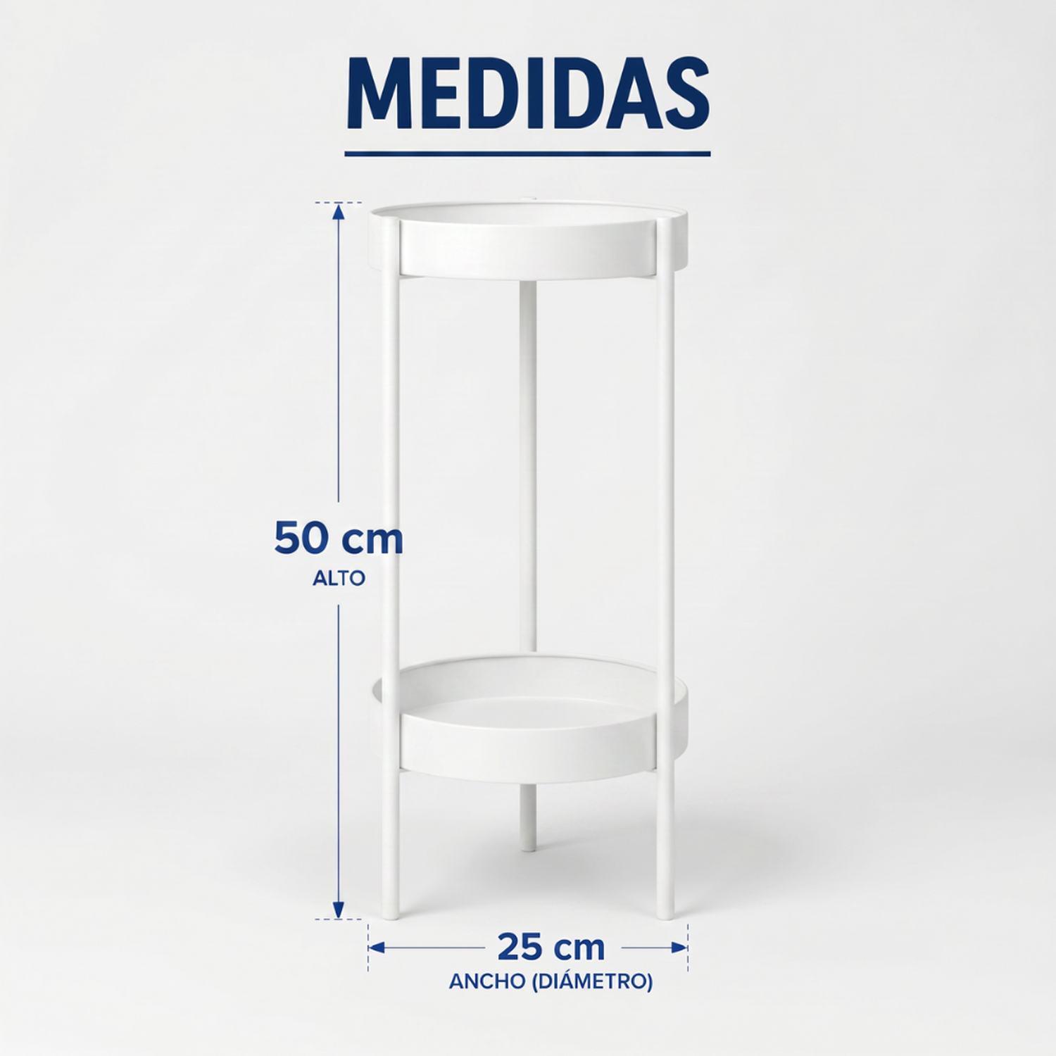 Porta Macetero Pedestal Para Plantas 2 Niveles Estante S-8