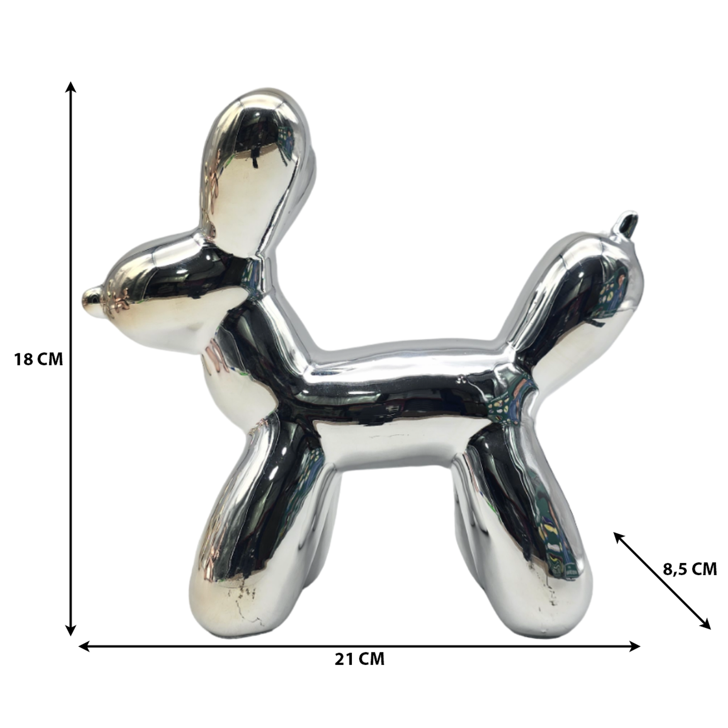 Adorno Perro Mascota Efecto Globo Metalizado Decoracion-5