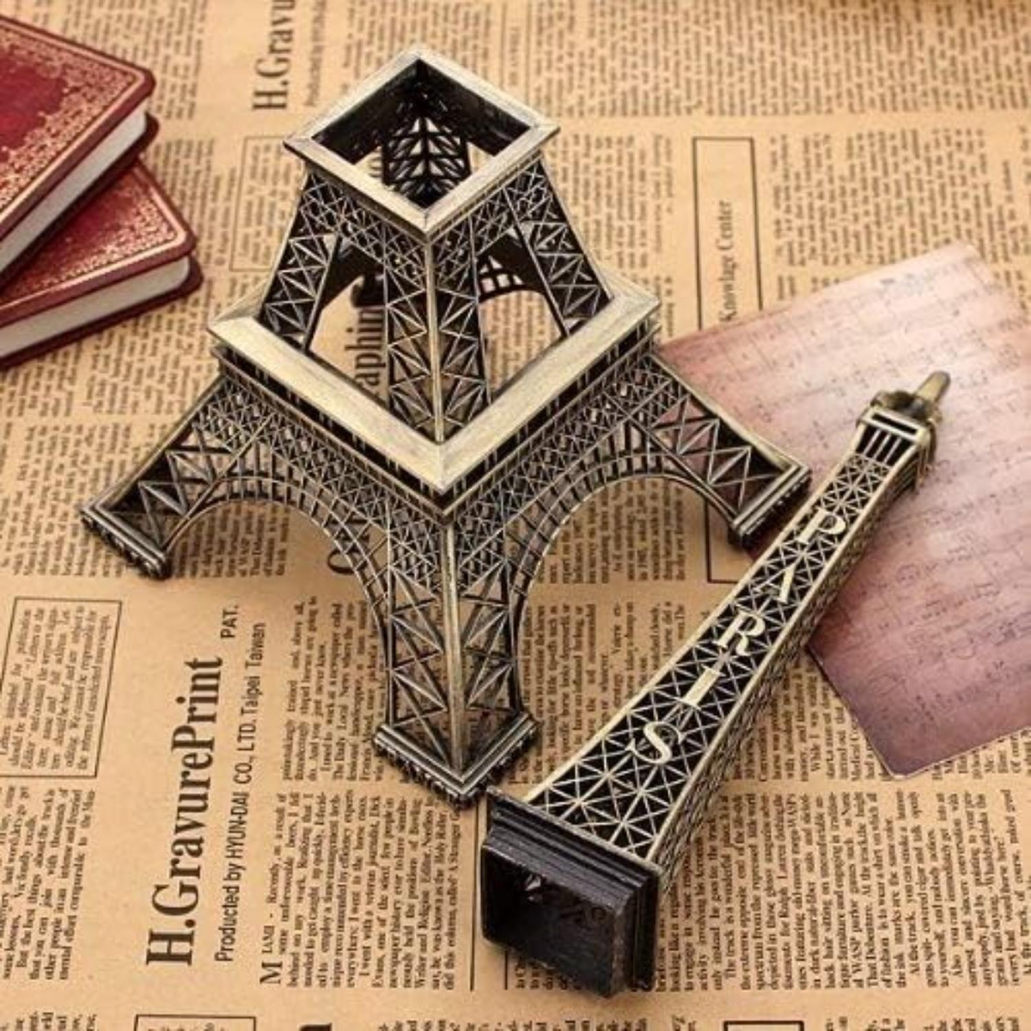 Pack 2 Adorno Torre Eiffel Paris Francia Metalica-8