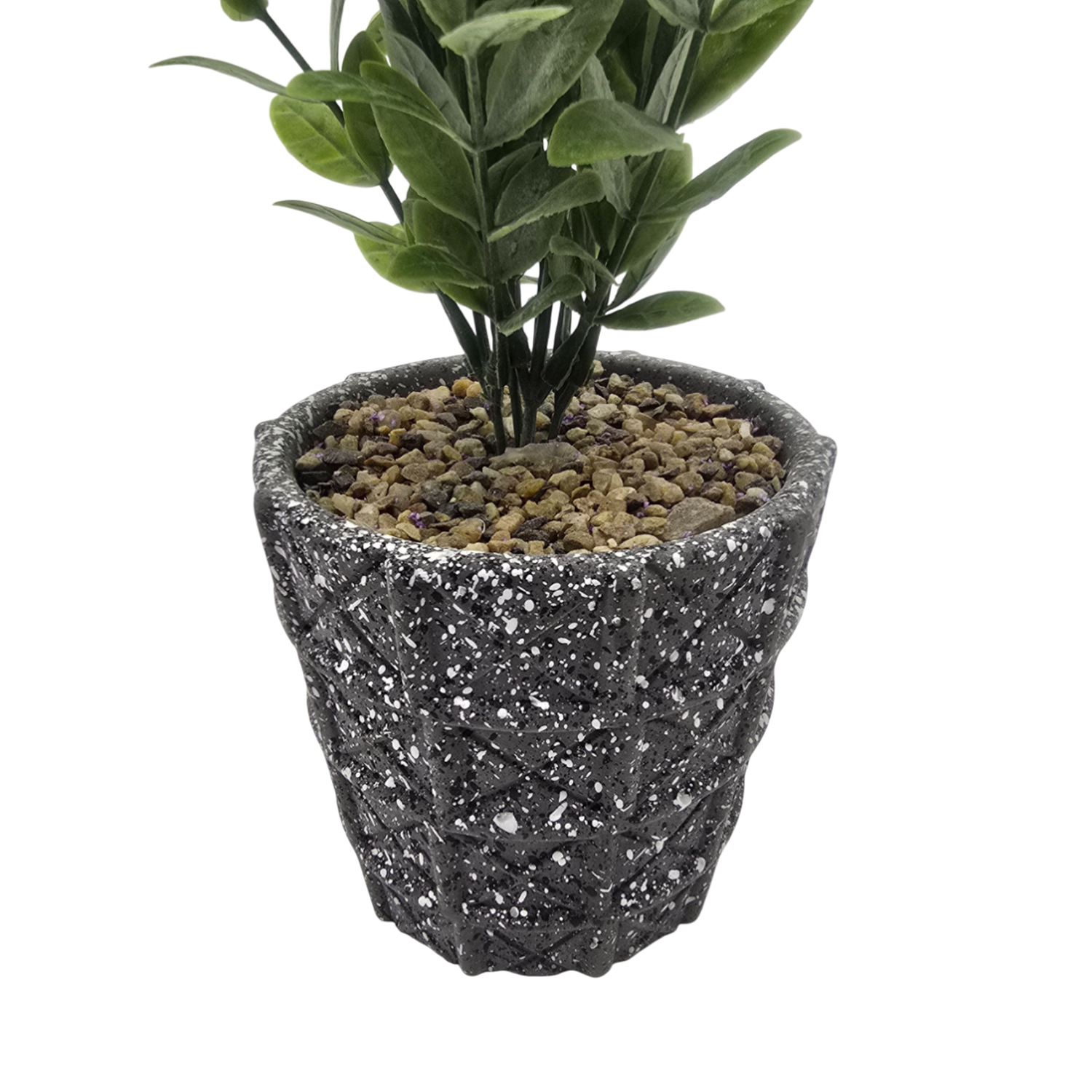 Planta Artificial Lavanda Macetero De Cemento Gris Diseño-5