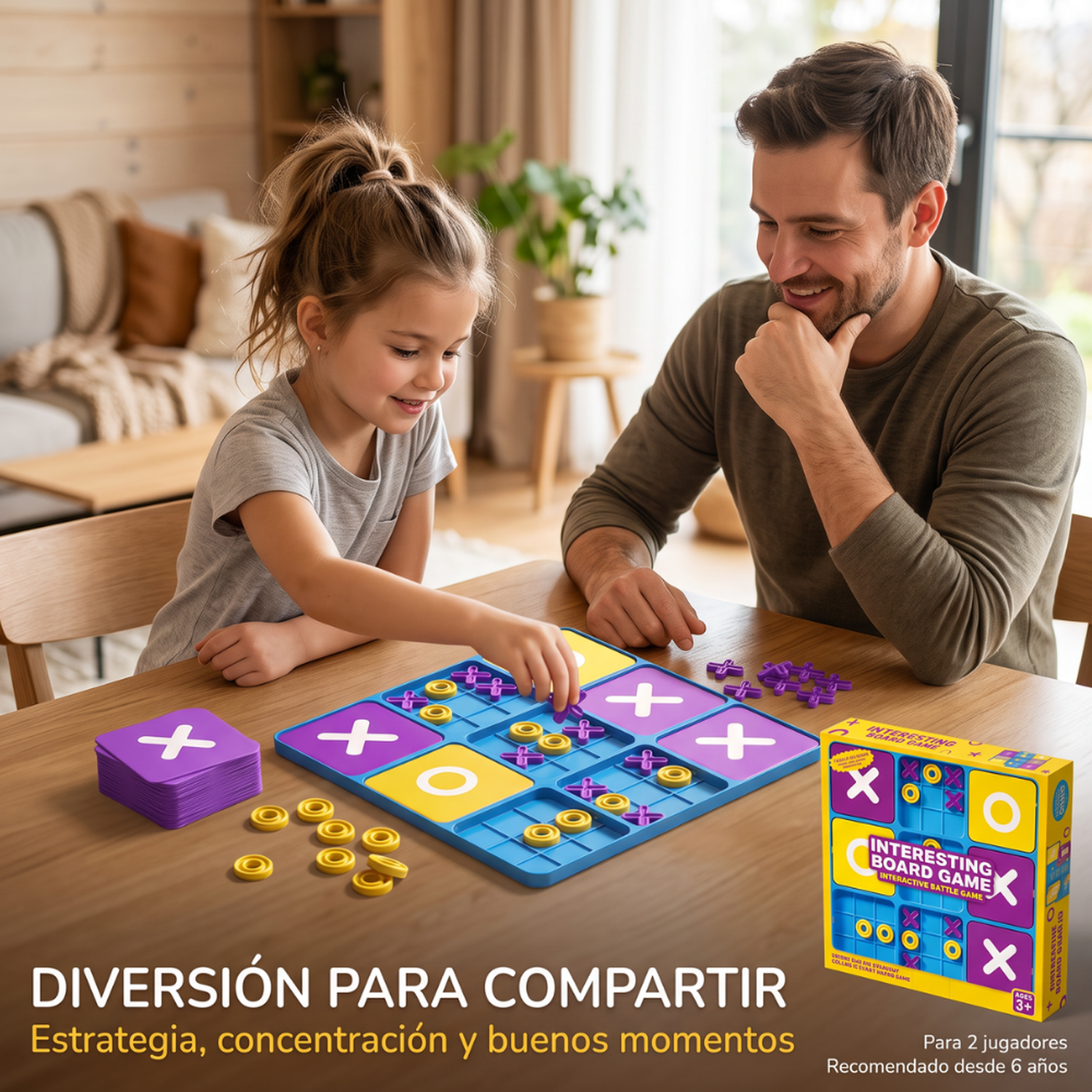 Juego Gato Múltiple Tic Tac Toe Estrategia Familiar Infantil-2