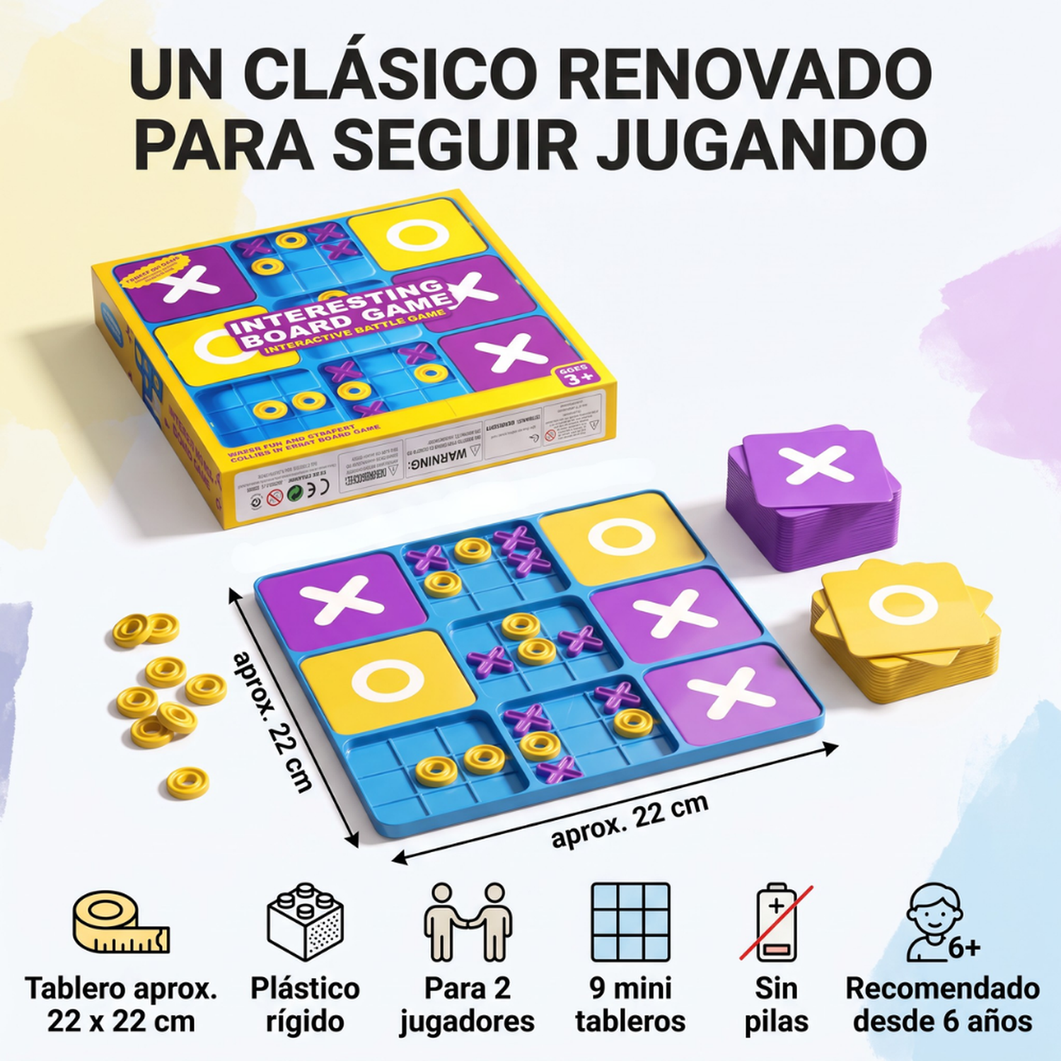 Juego Gato Múltiple Tic Tac Toe Estrategia Familiar Infantil-4