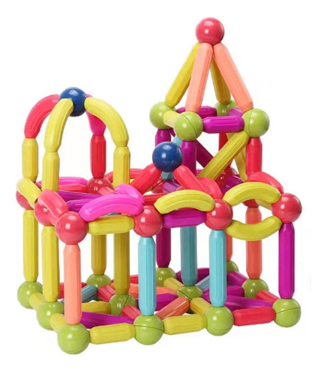 Juego Varillas De Construccion Magnetico Didactico 42 Piezas-1