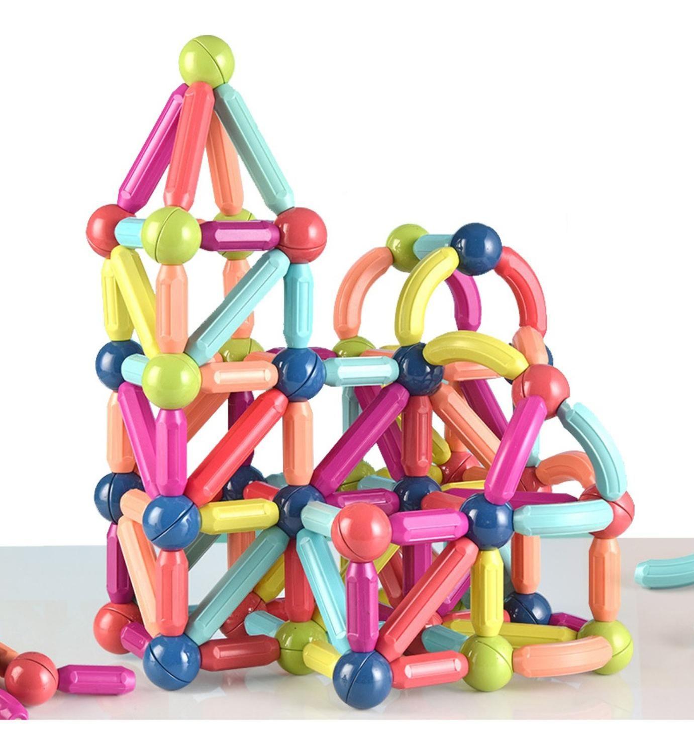 Juego Varillas De Construccion Magnetico Didactico 42 Piezas-2