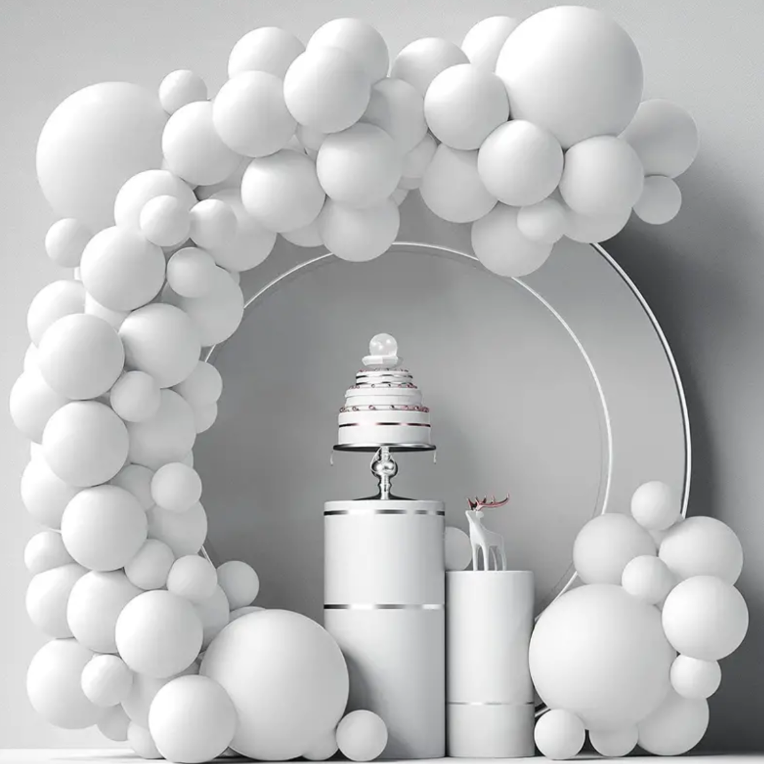 Globos 50 Unidades Color Blanco Tamaño 30 Cm-6