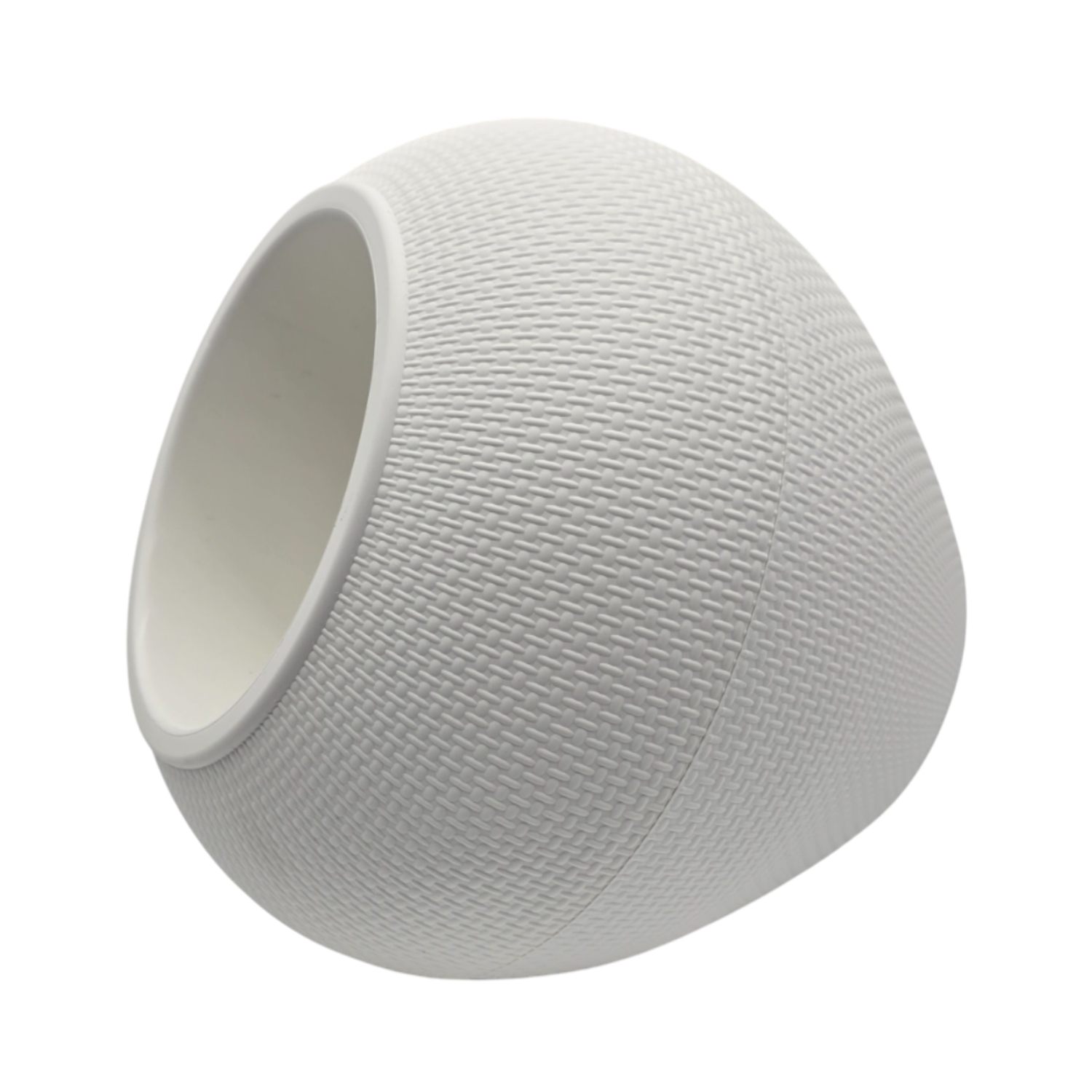 Set 3 Maceteros Plastico Redondo Ovalado Moderno Textura S-6