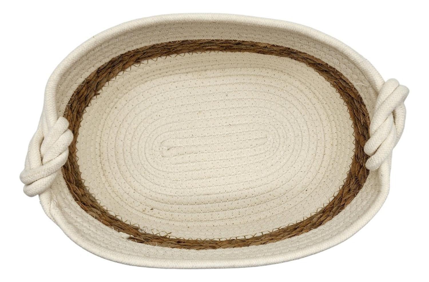 Canasto Cesta Tejido Nudo Rustico Estilo Campestre Grande-2