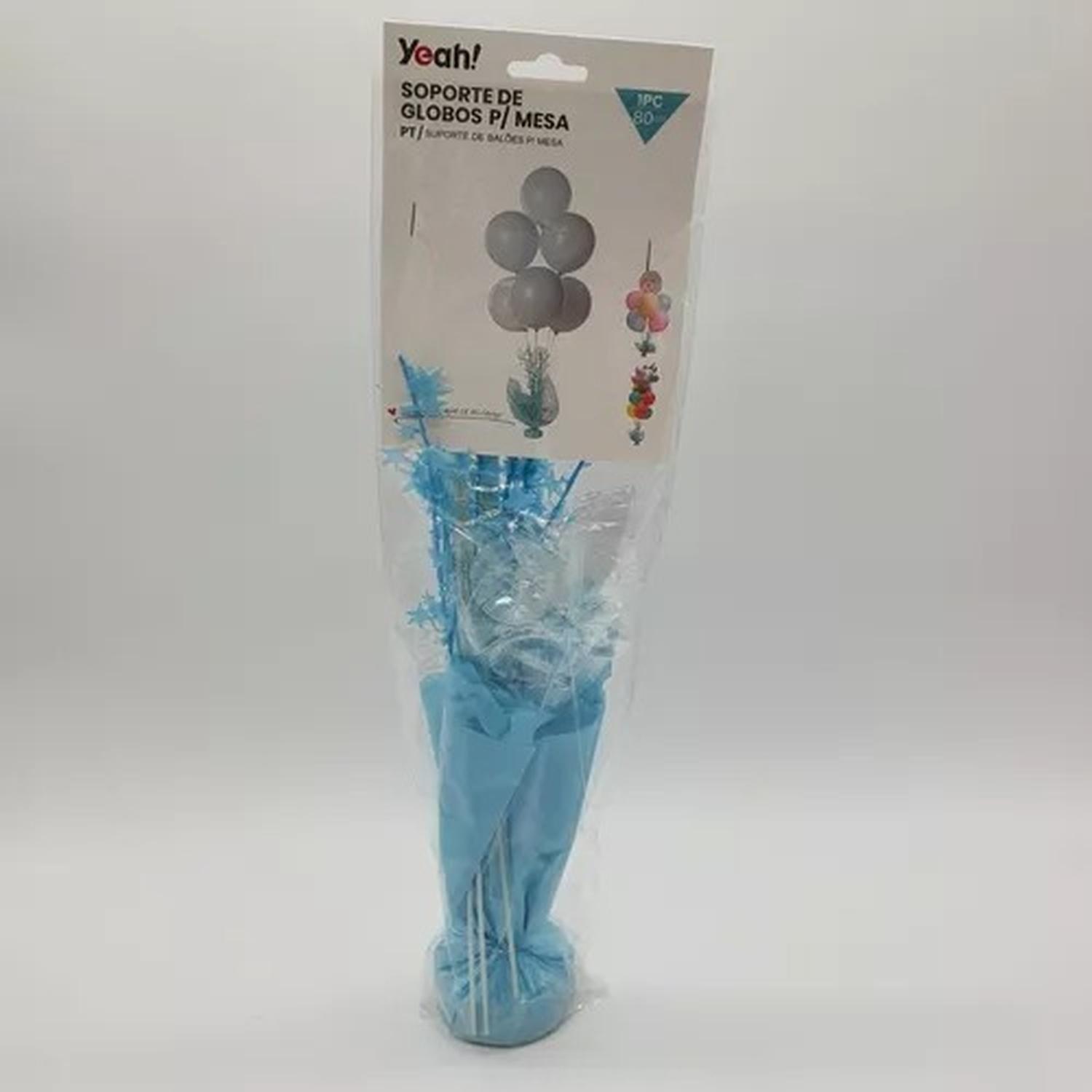 Soporte De Globos Para Mesa Cumpleaños Celeste 80 Cm-0