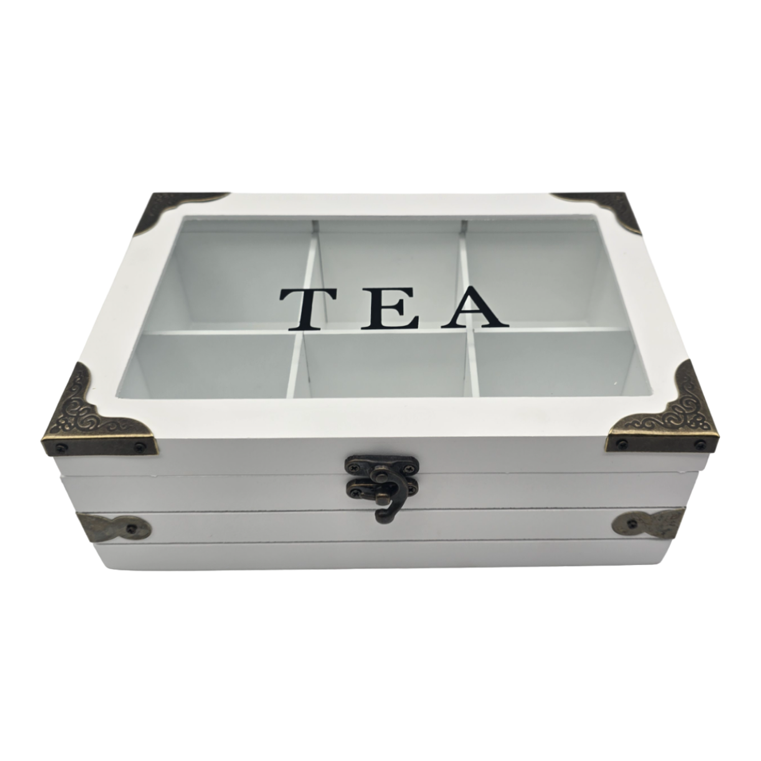 Caja De Te Porta Te Caja De Madera Para El Te 6 Divisiones-0
