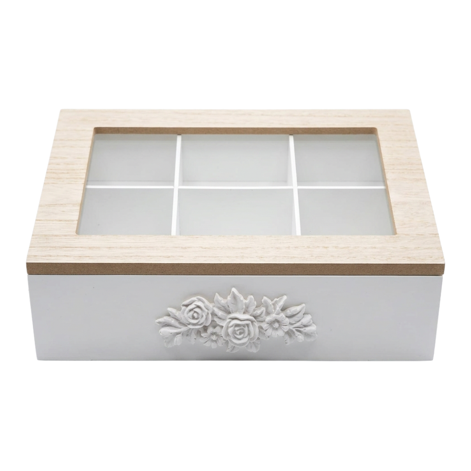 Caja De Te Porta Te Caja De Madera Para El Te 6 Divisiones-1