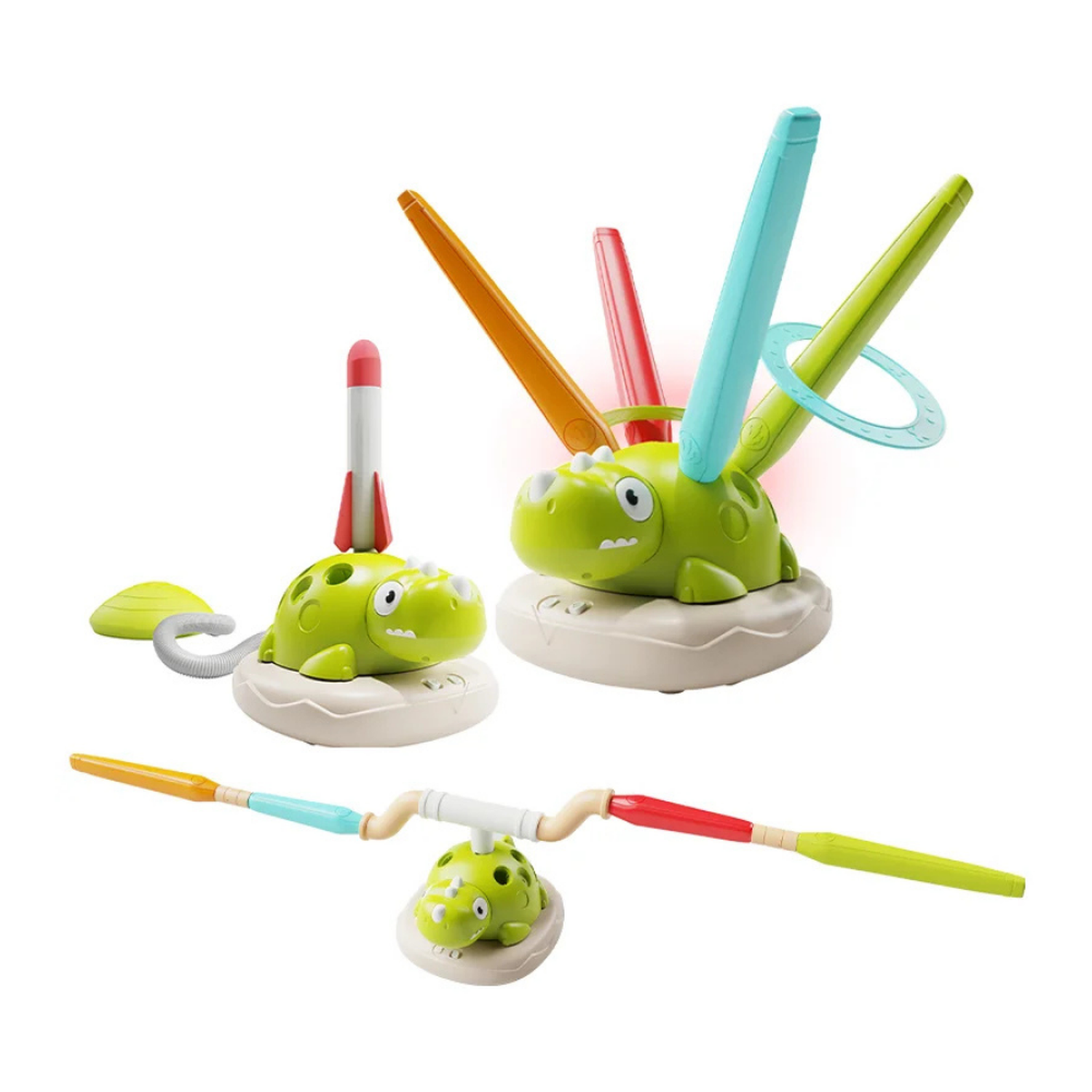 Juguete Deportivo Infantil 3 en 1 Dinosaurio Con Lanzador-4