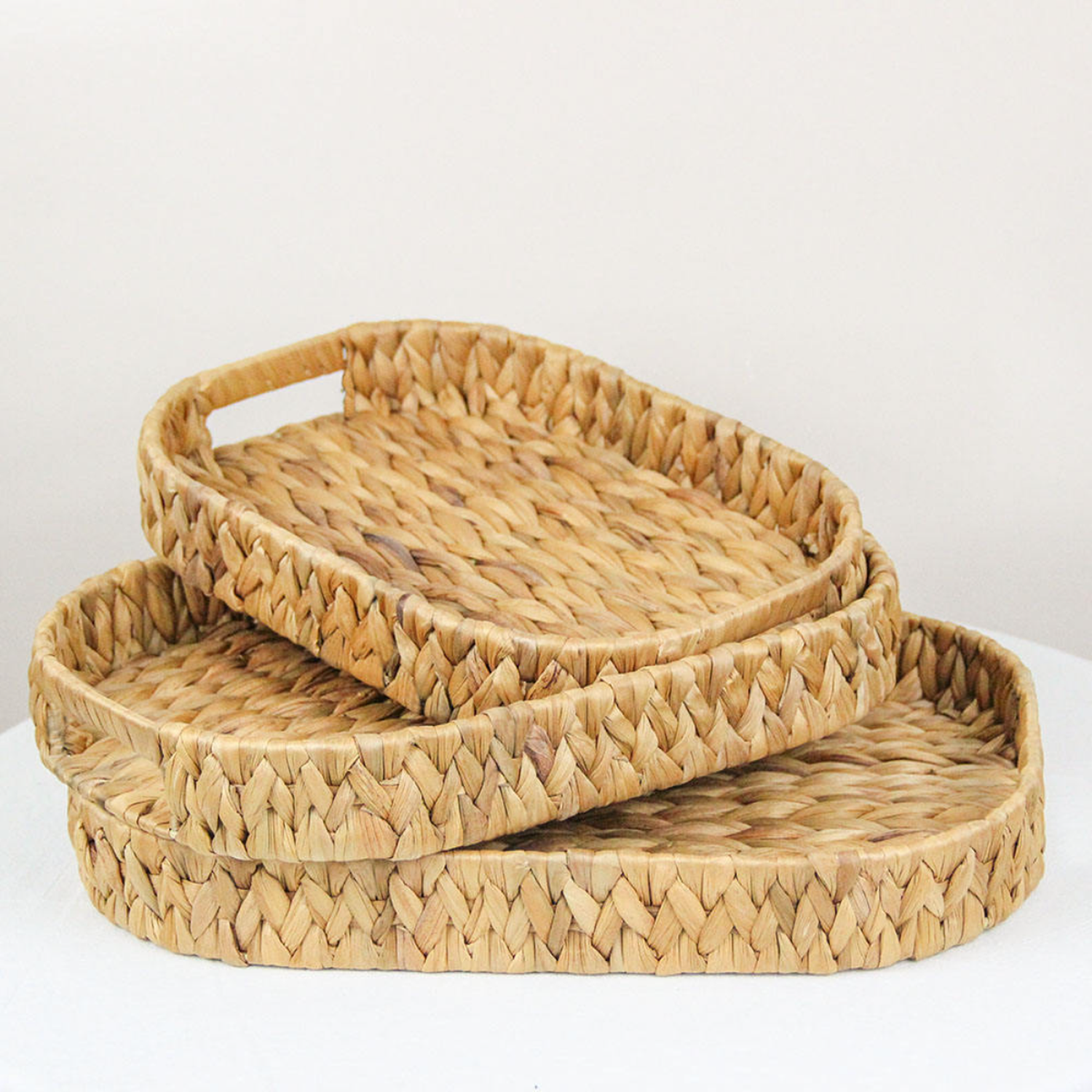 Bandeja Rustica Fibra Natural Rectangular Bandeja Multiuso L-7