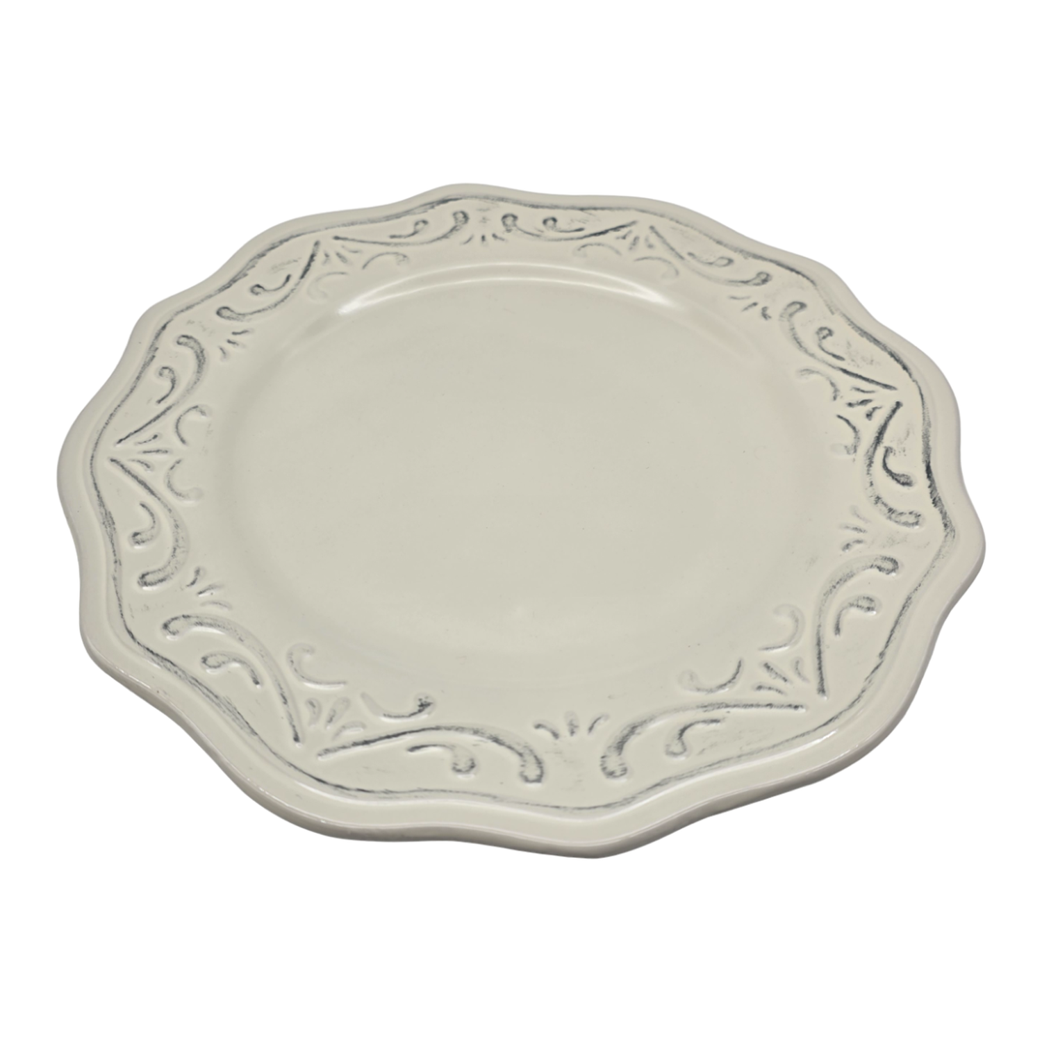 Set 6 Platos De Ceramica Beige Estilo Europa Vintage Antiguo-2