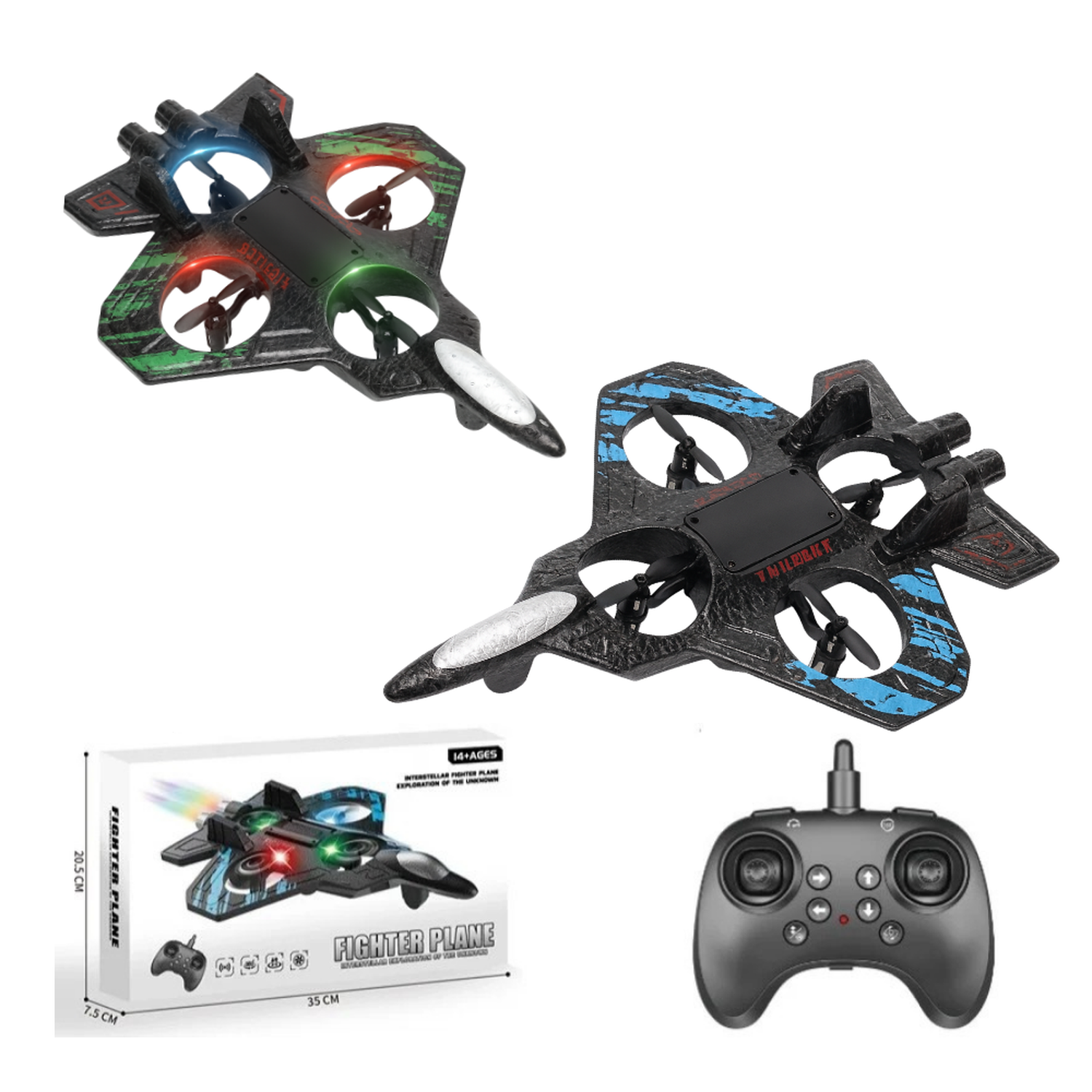 Avion a Control Remoto Acrobatico Jet de Rotacion 360 Grados-5