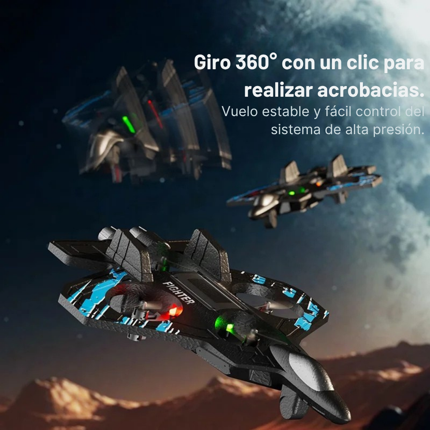 Avion a Control Remoto Acrobatico Jet de Rotacion 360 Grados-8