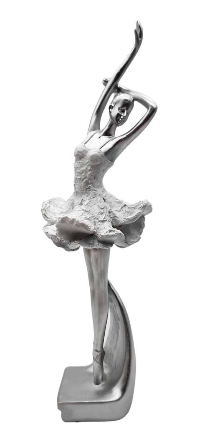Bailarina Plateada Decorativa Plateada Figura Decorativa-2