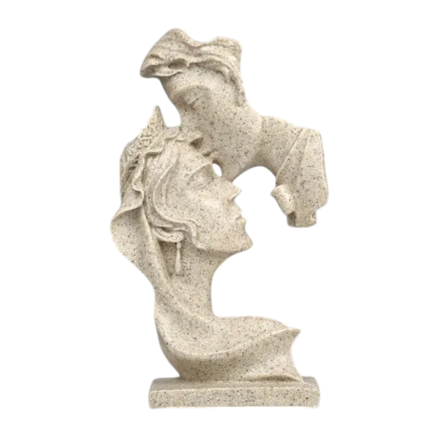 Escultura Adorno Beso De Resina Abstracta Moderna Arenisca-6