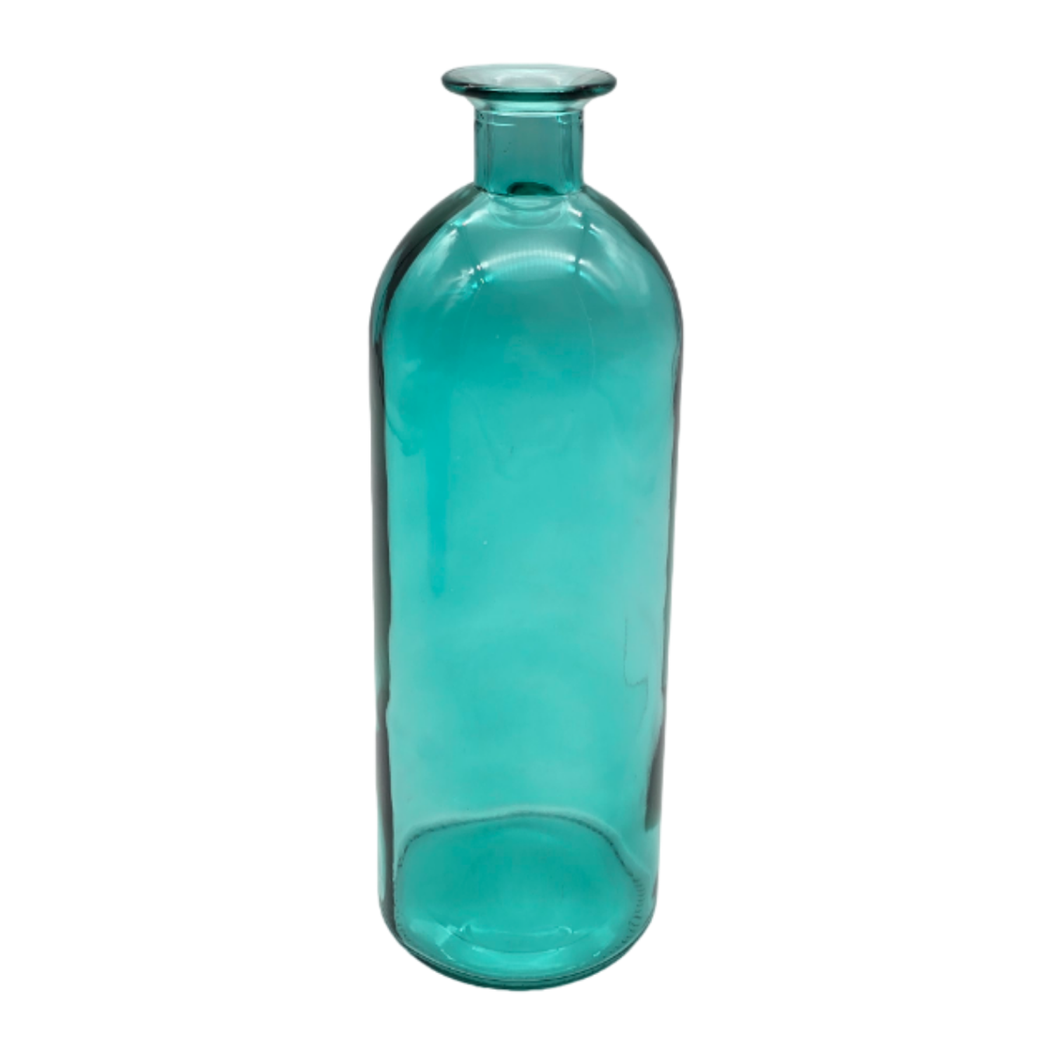 Florero Botella Decorativa De Vidrio Cristal Tonos Verdes-1