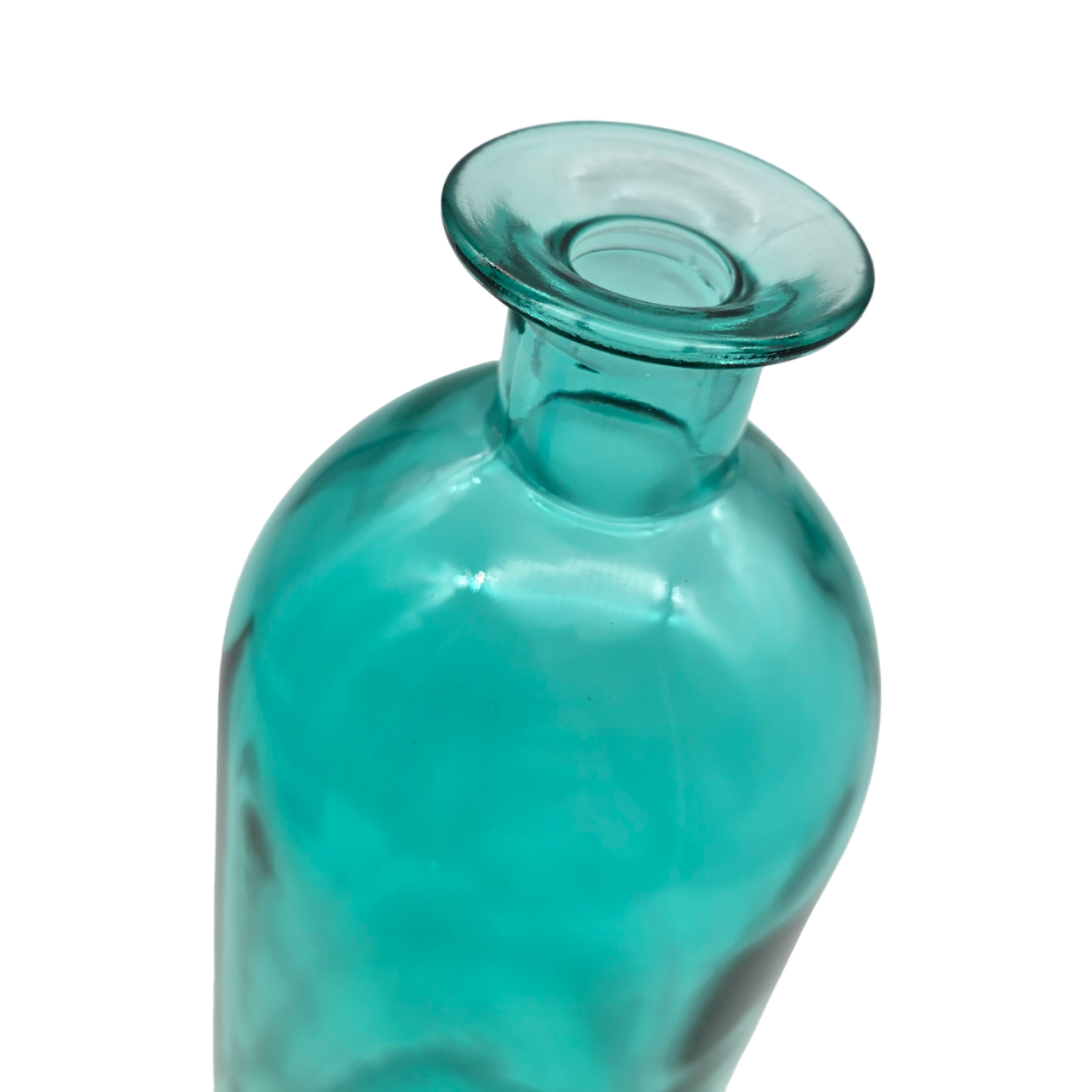 Florero Botella Decorativa De Vidrio Cristal Tonos Verdes-2