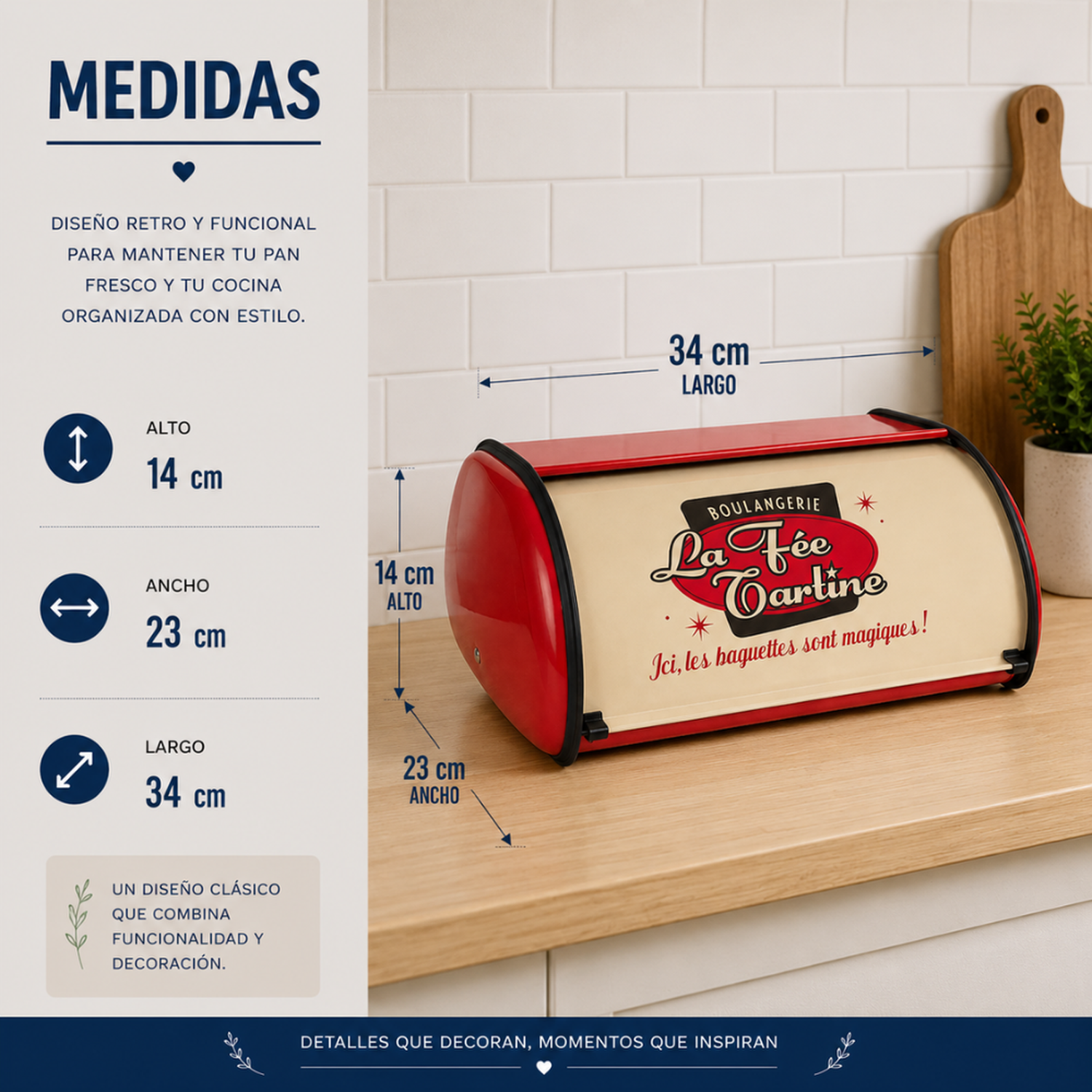 Panera Metálica Vintage Retro Color Rojo Abatible-6