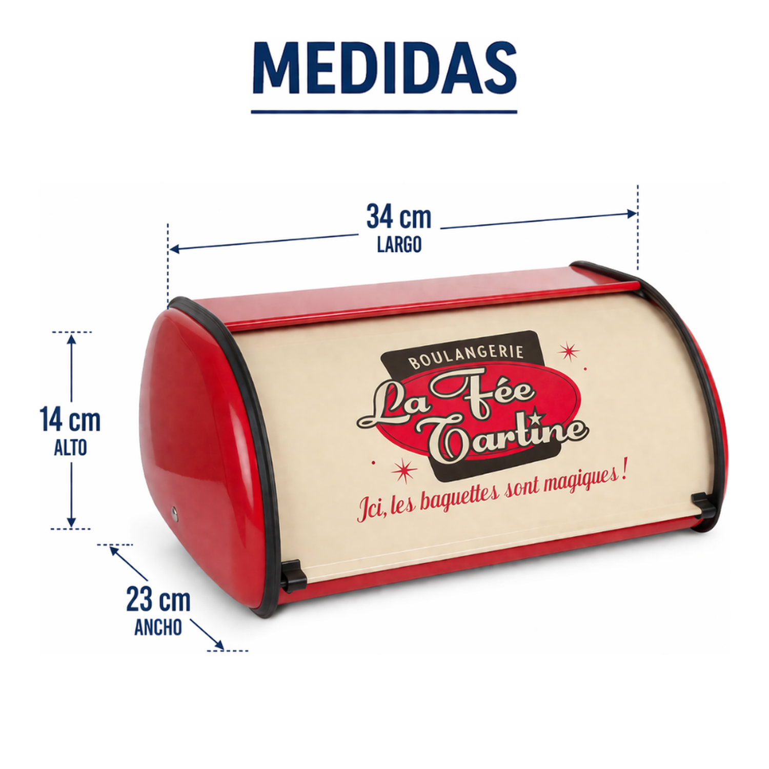 Panera Metálica Vintage Retro Color Rojo Abatible-8