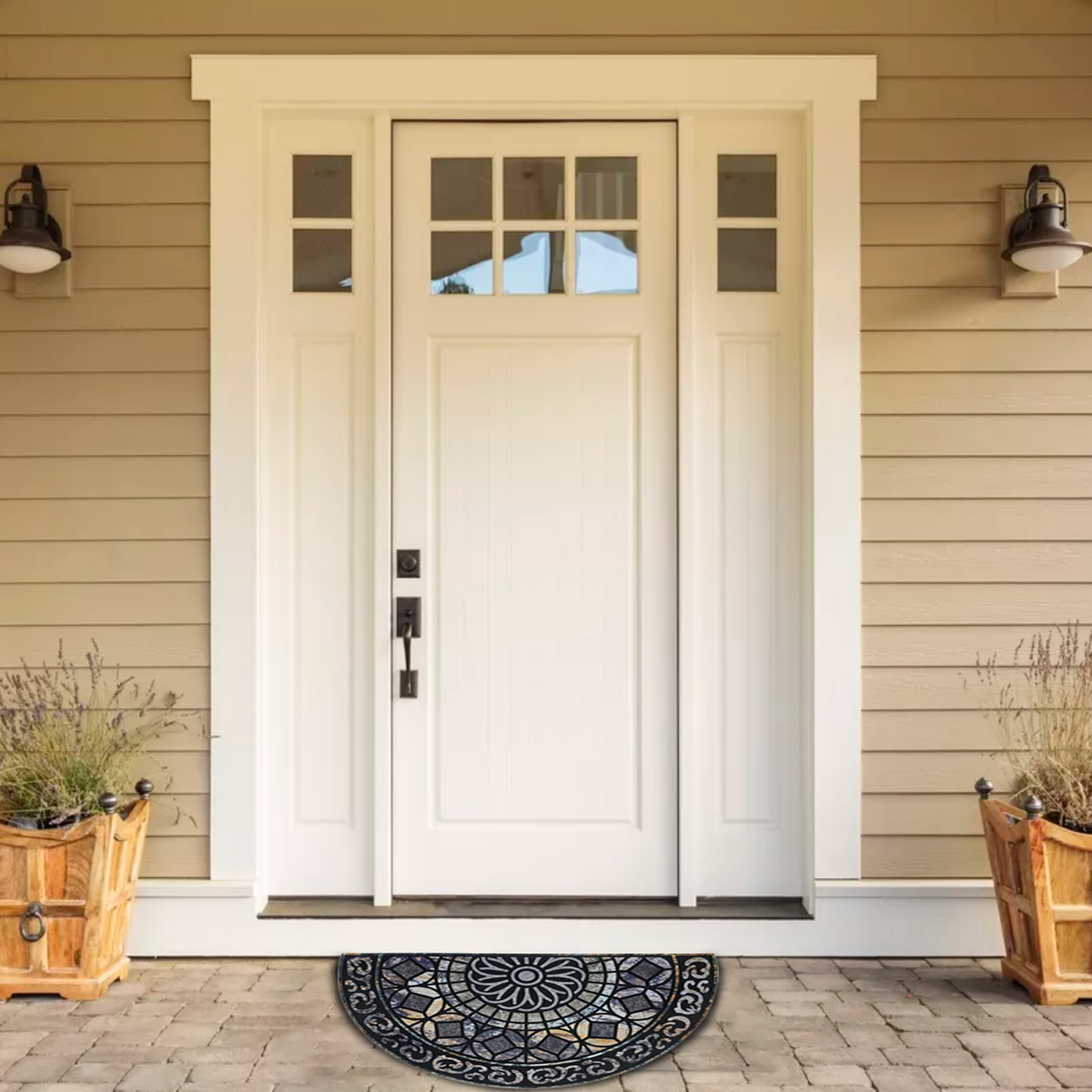 Alfombra Limpiapies Felpudo Alfombra De Entrada Vintage Semi-4