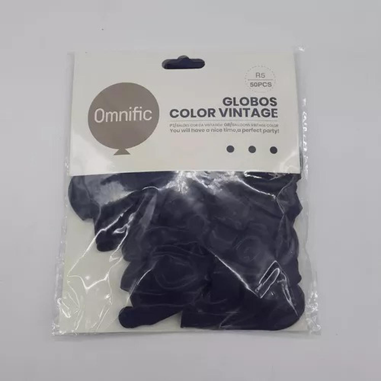 Globos Color Azul Oscuro Vintage 50 Unidades Tamaño R5-1