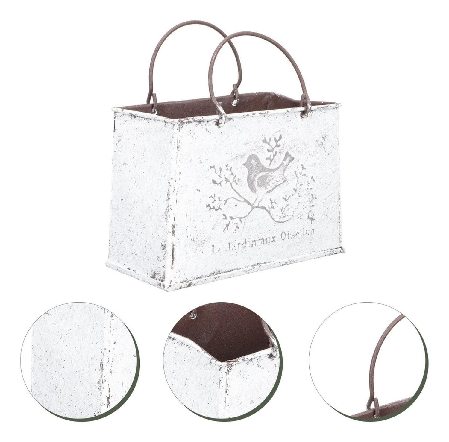 Macetero Florero Maceta Cartera Metálico Frances Le Jardin-2